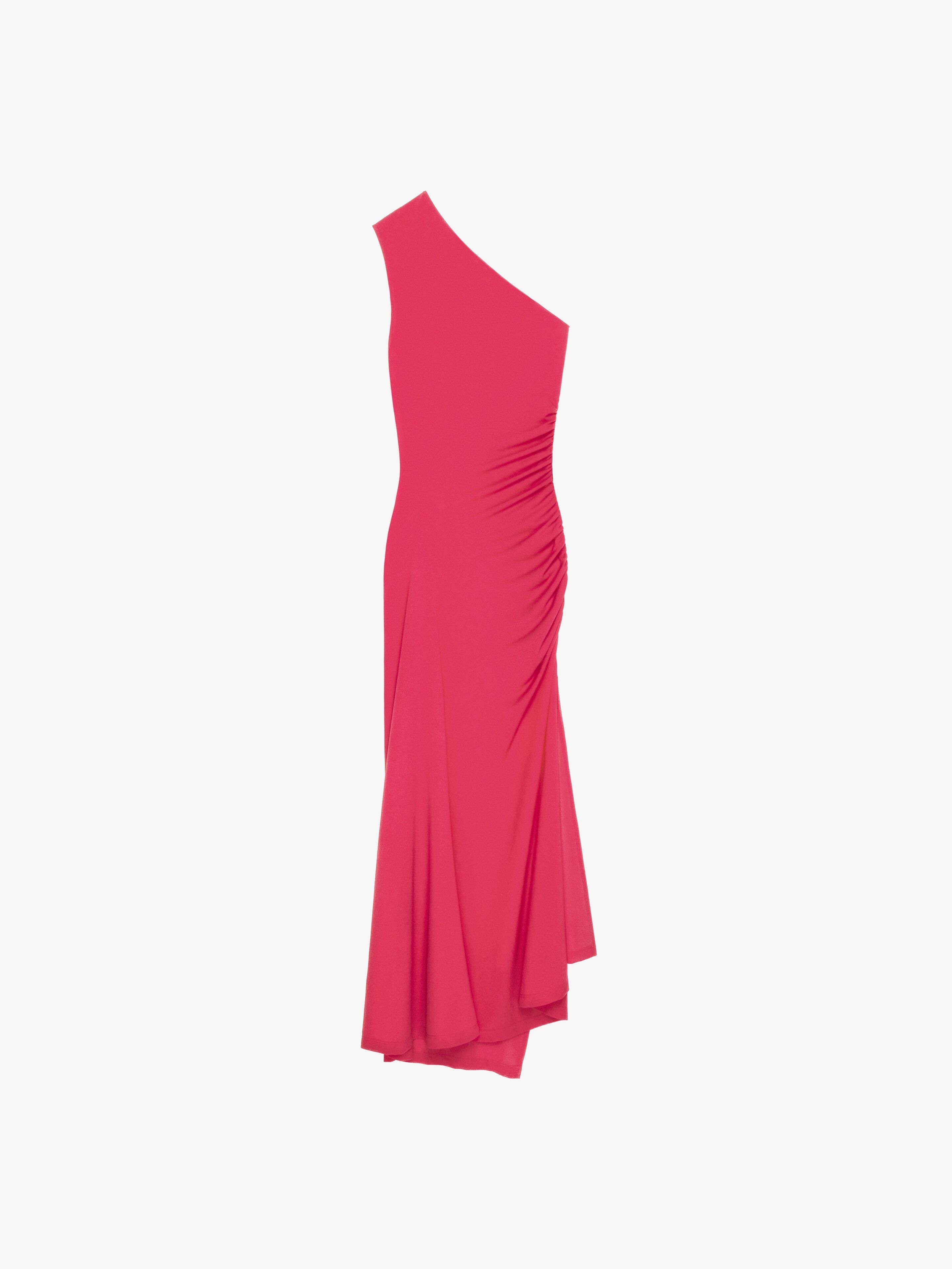 Shop Givenchy Asymmetric Draped Dress In Crepe Jersey