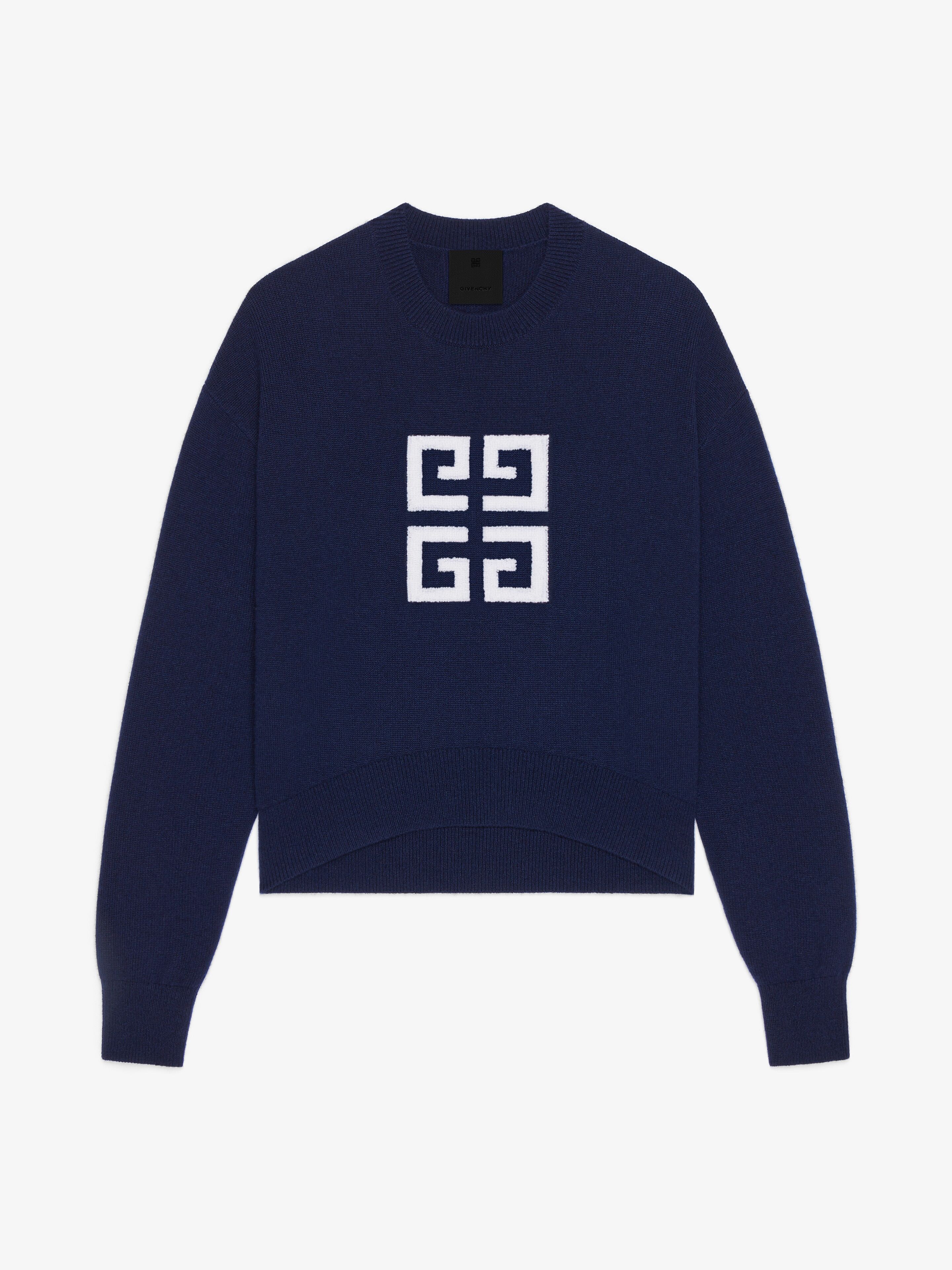 Givenchy - Pull 4G En Cachemire - Bleu - pour Femme - Taille : L