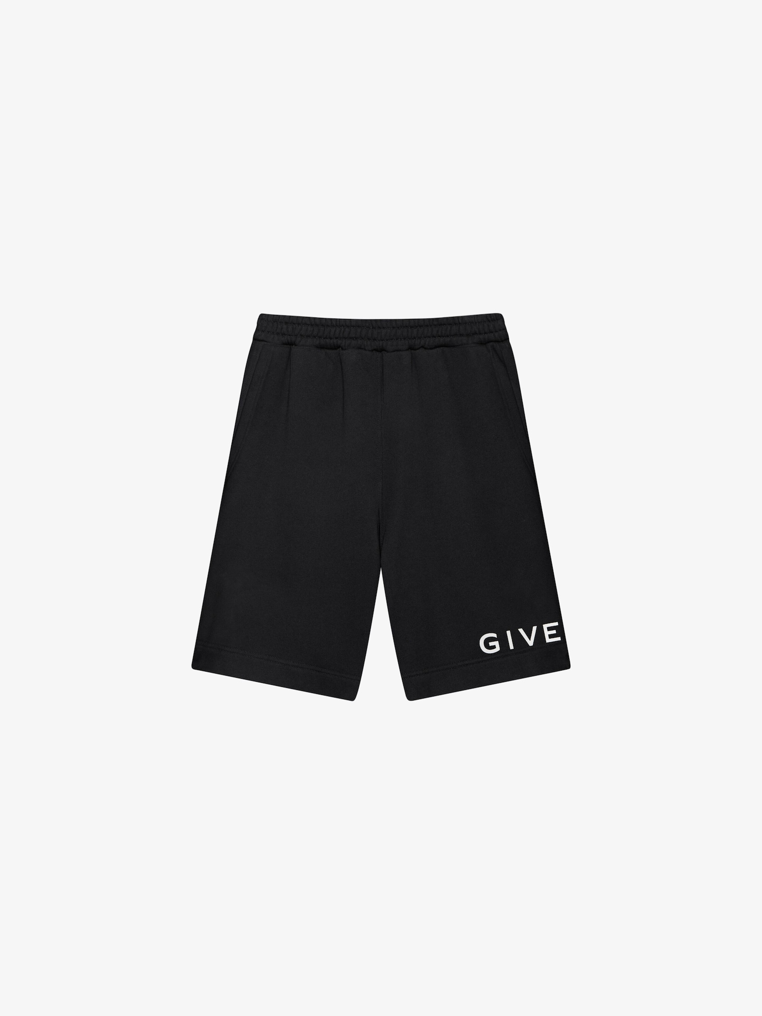 GIVENCHY Archetype bermuda shorts in fleece - black | Givenchy US