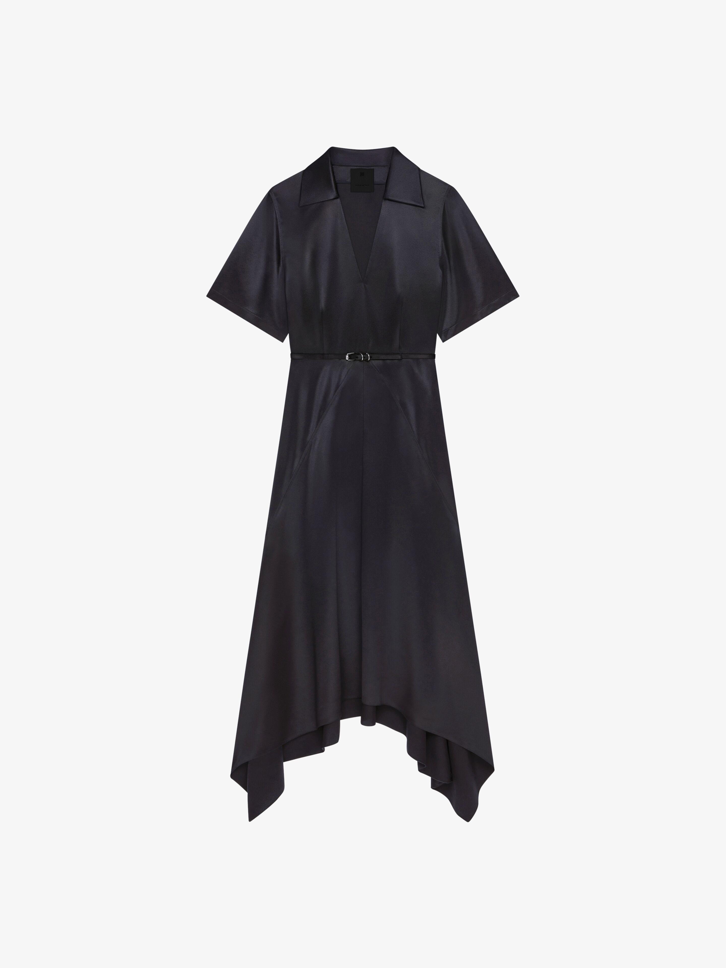 Shop Givenchy Voyou Dress In Crepe And Satin In Black