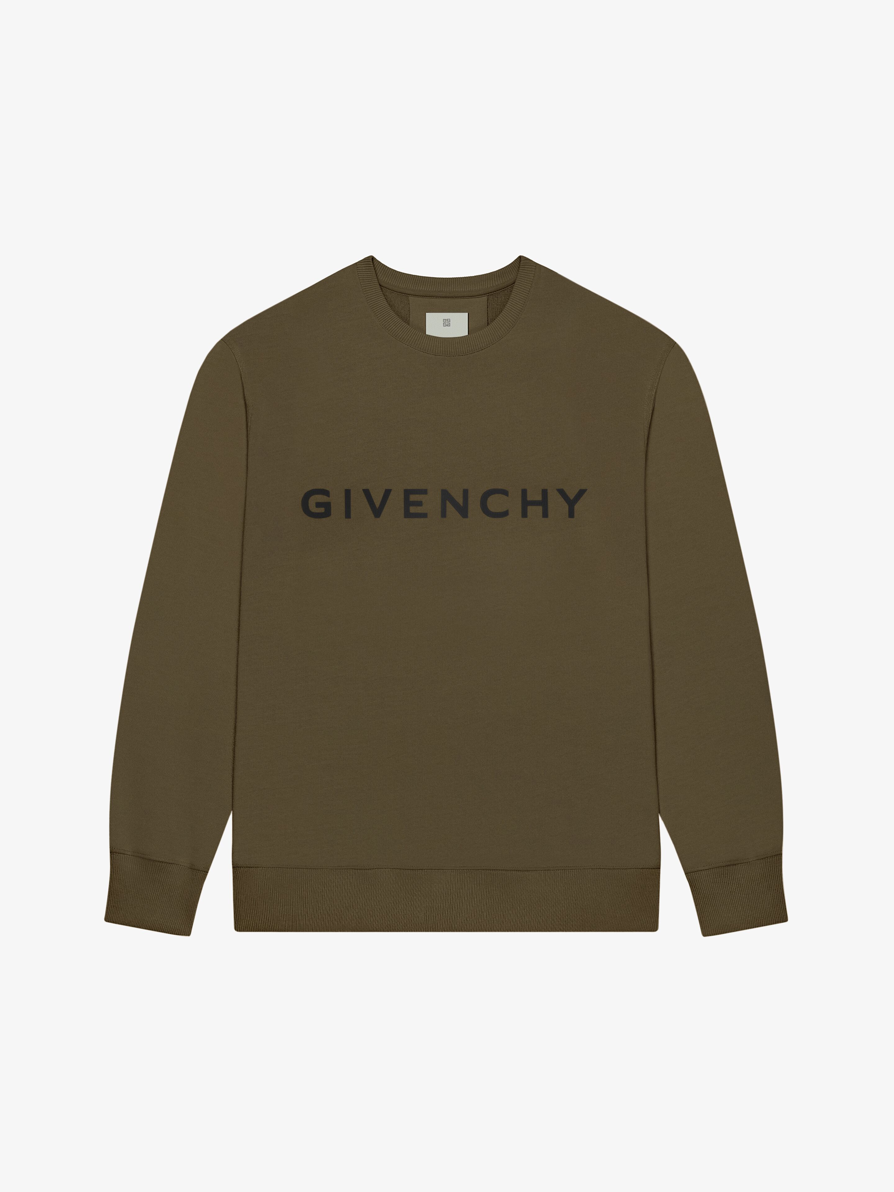 Givenchy Sweatshirt Slim  Archetype En Molleton In Khaki