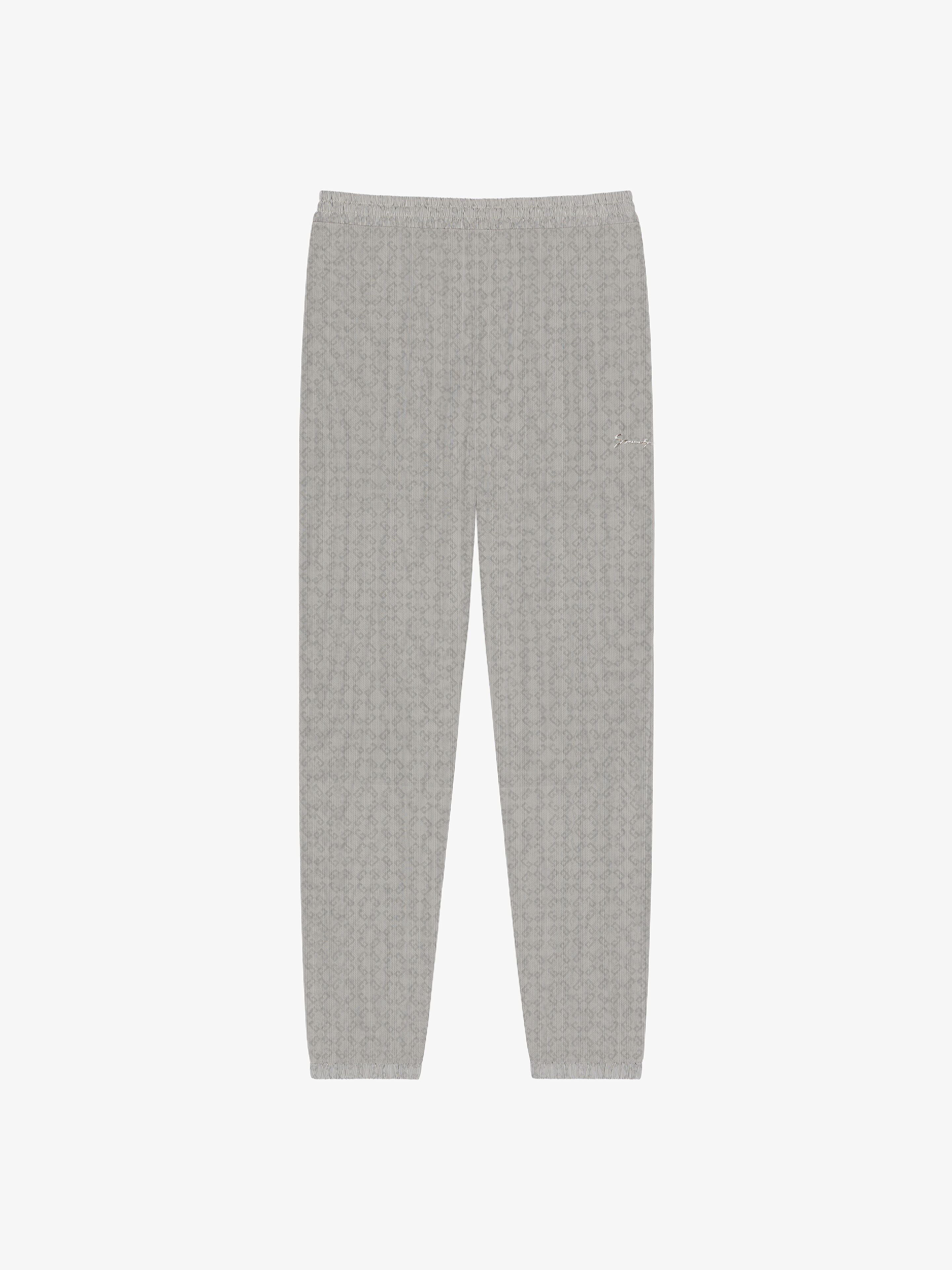 Givenchy Jogger Pants In Monogram 72 Jacquard In Black/white