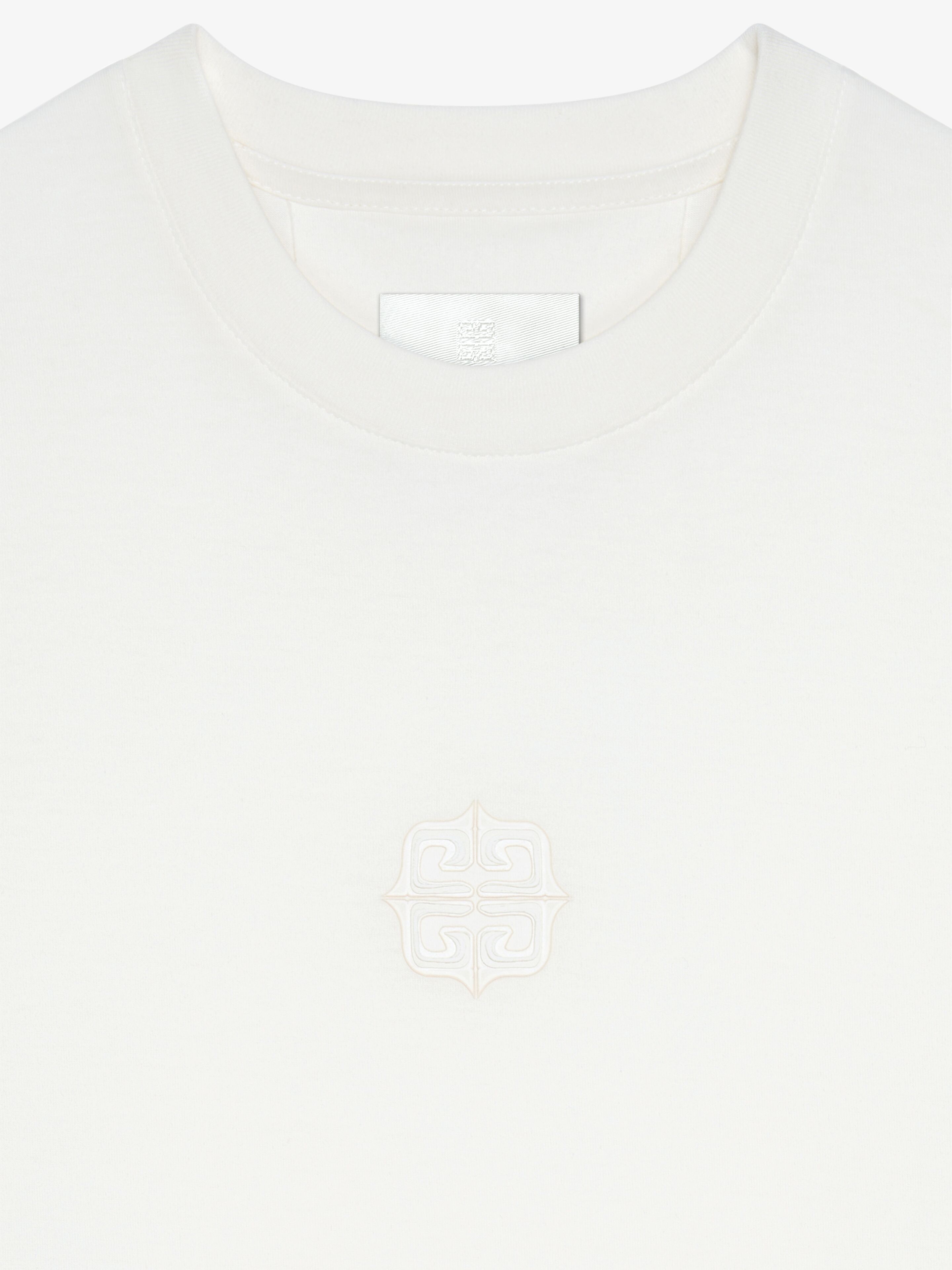 Slim fit 4G Liquid t-shirt in cotton in - ivory | Givenchy US Slim fit 4G Liquid t-shirt in cotton in - ivory | Givenchy US