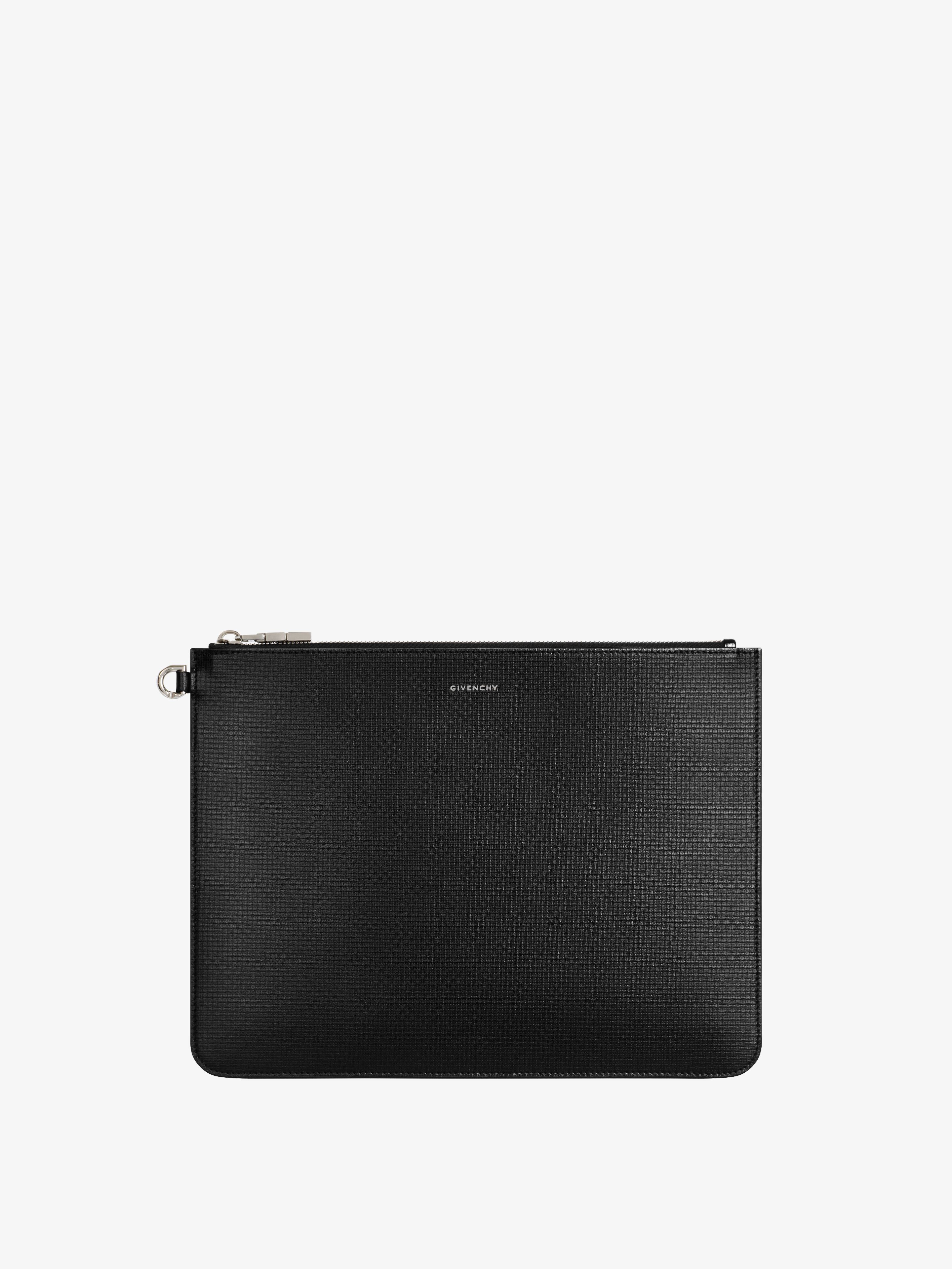 Givenchy Large  Pouch In 4g Classic Leather In Black