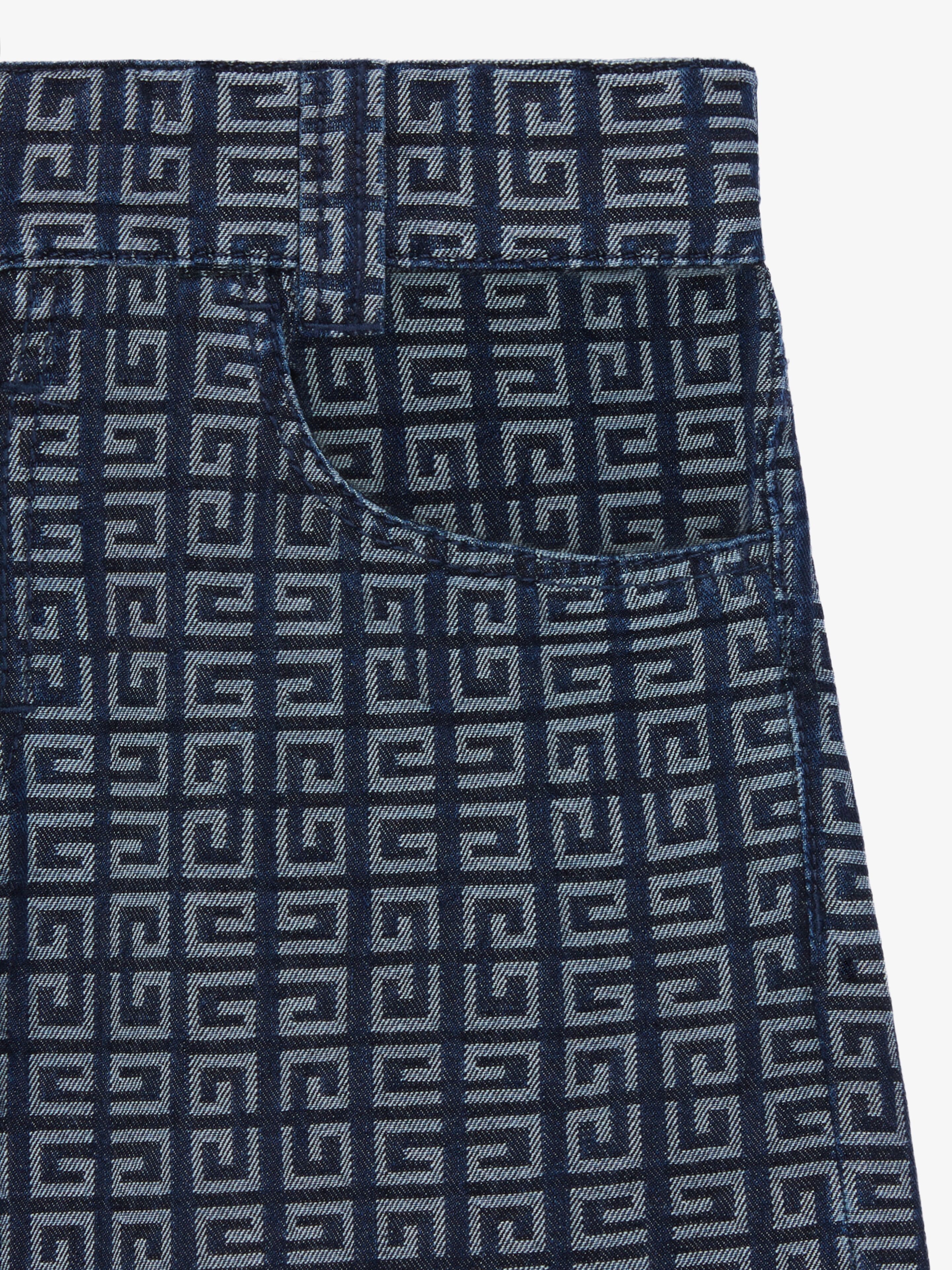 Bermuda shorts in 4G denim in - denim blue | Givenchy US