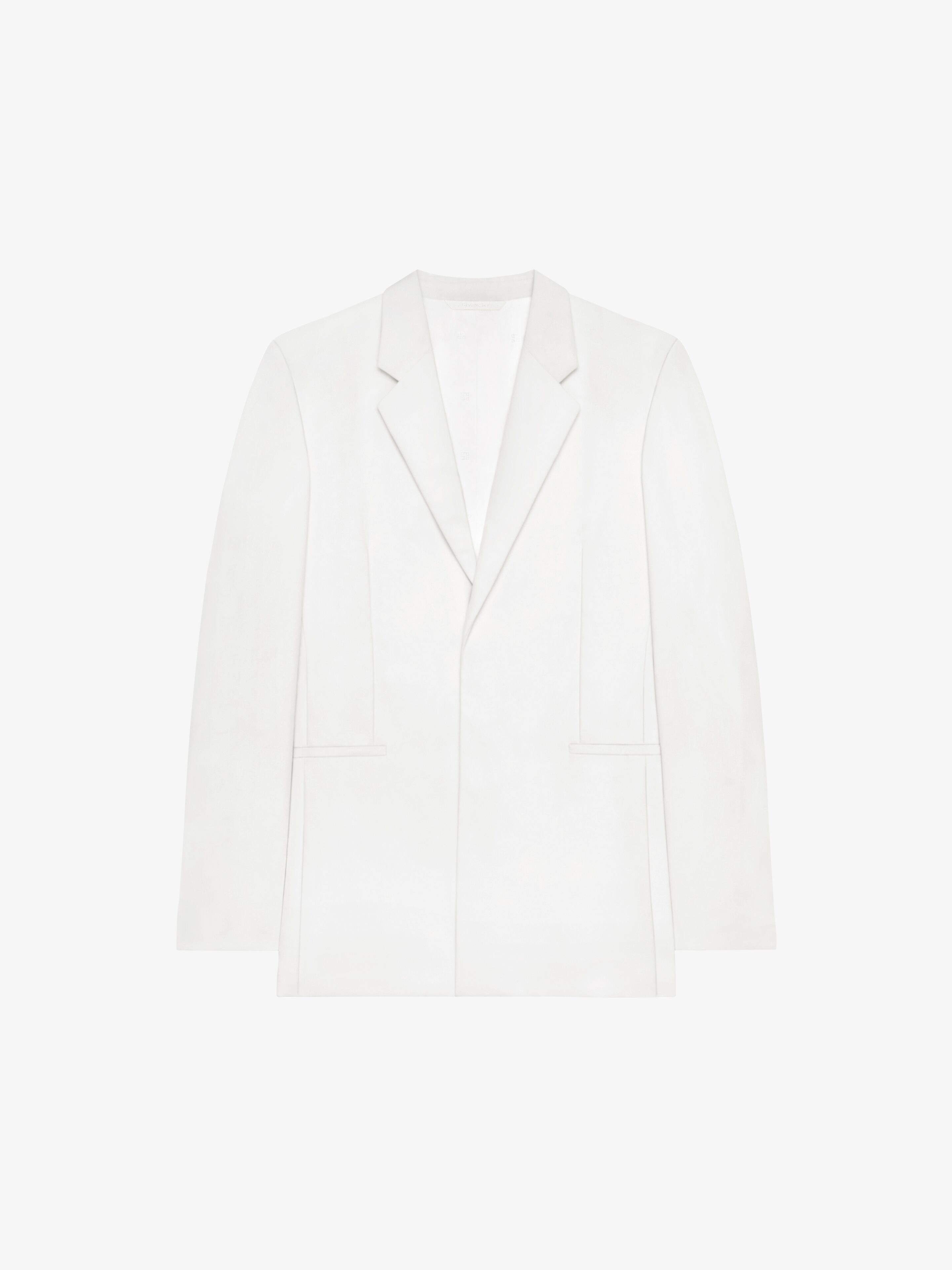 Shop Givenchy Extra Fitted Jacket In Wool And Mohair In White