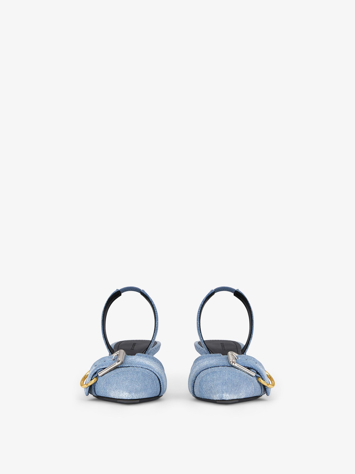 Voyou escarpins slingbacks in washed denim in - medium blue 