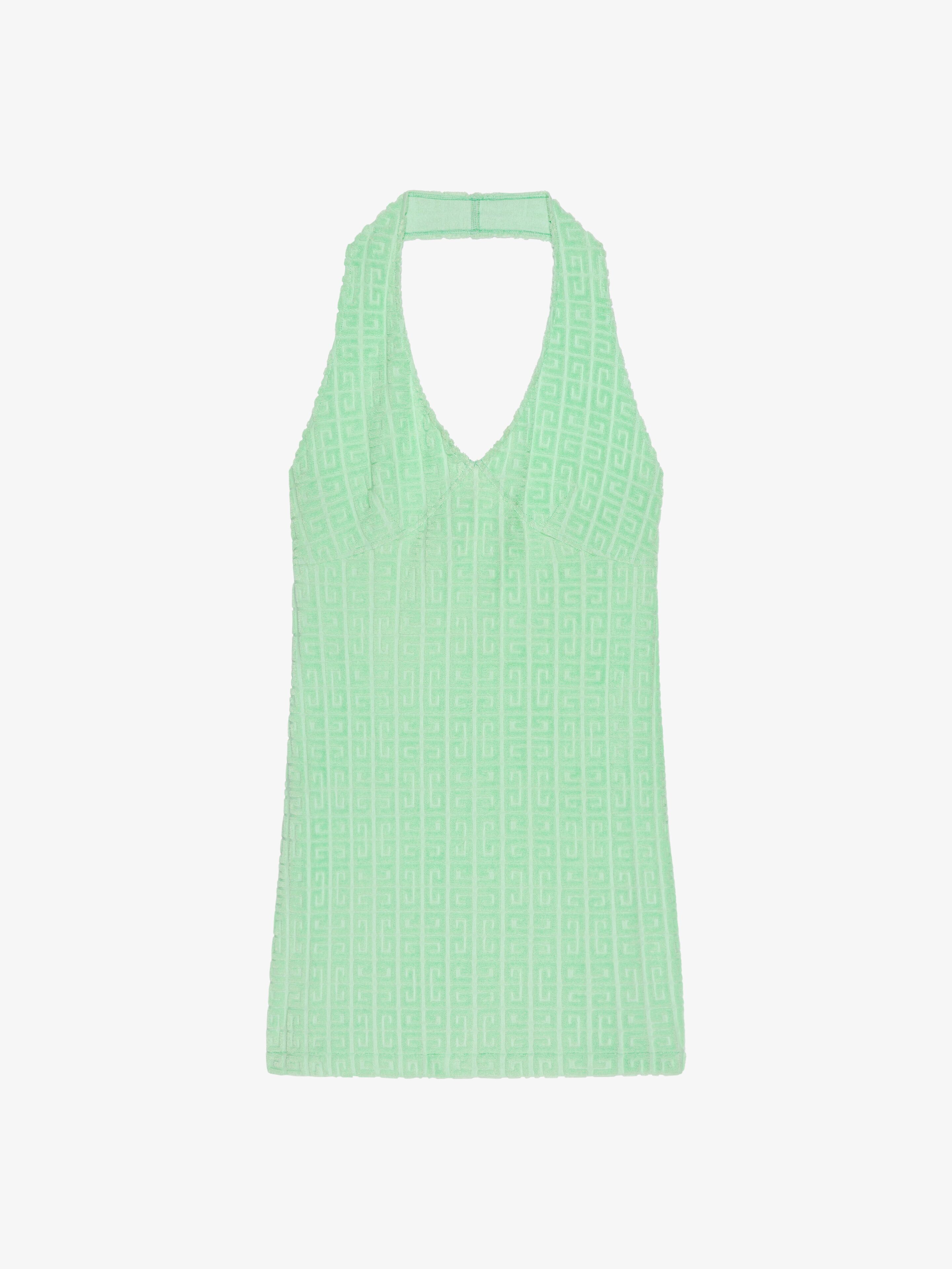 Givenchy - Dress In 4G Cotton Towelling - Green - Women - Size: 38
