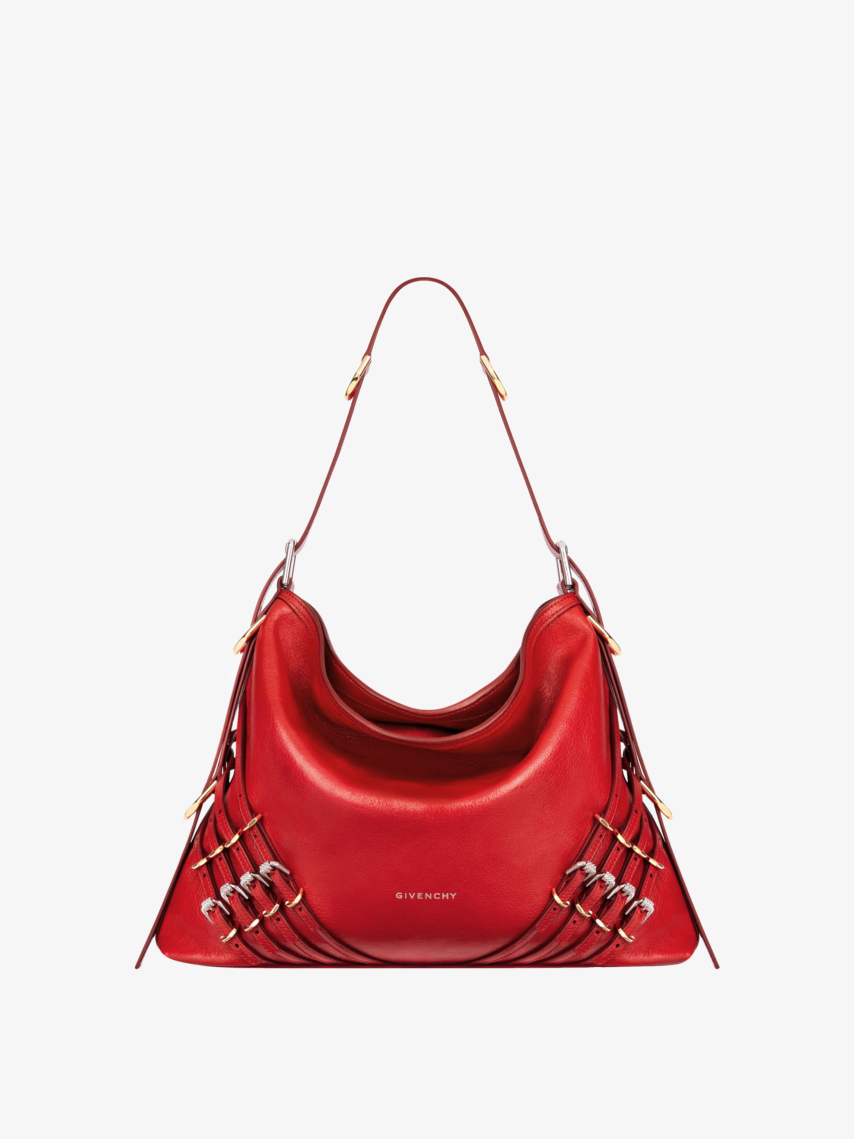 Shop Givenchy Medium Voyou Bag In Leather With Multi-buckles In Multicolor