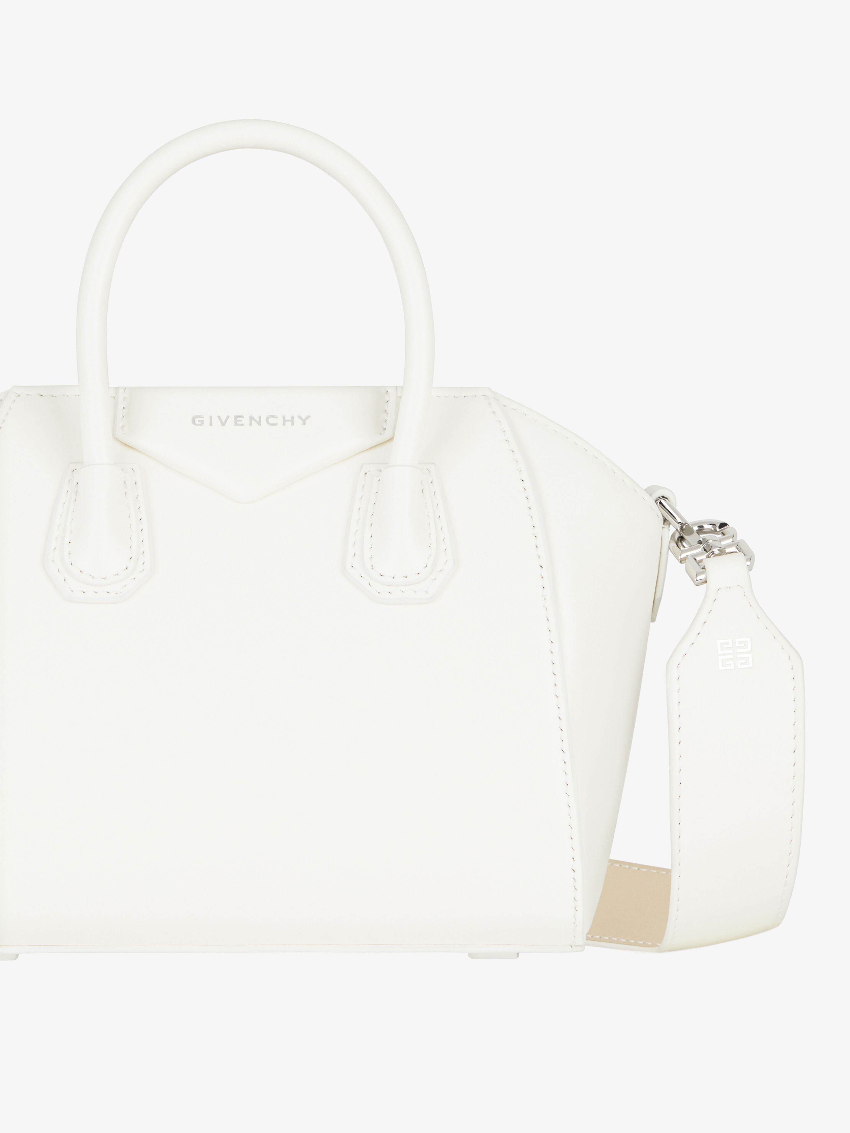 Antigona Toy bag in Box leather in - ivory/natural beige