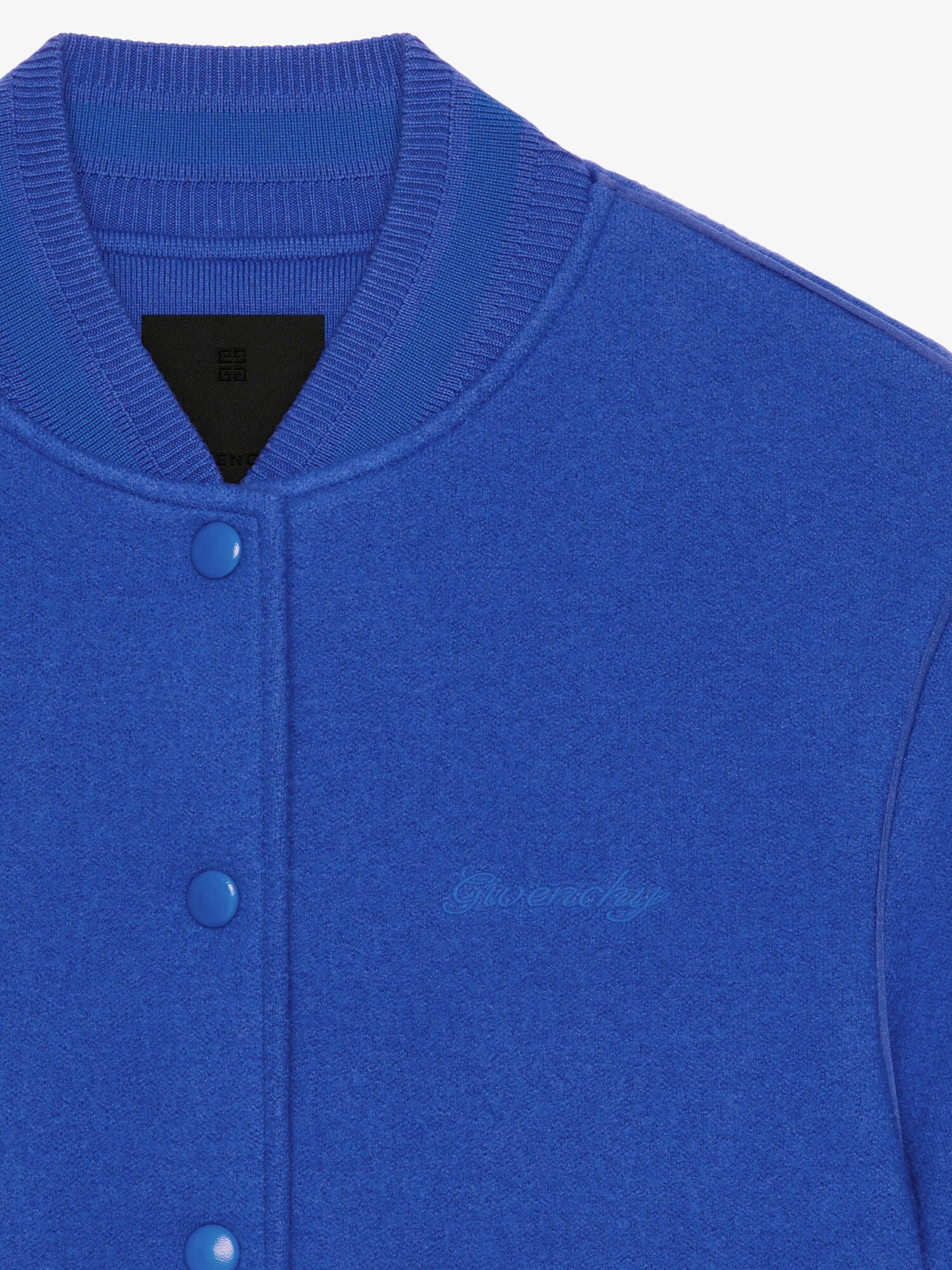 Cropped varsity jacket in wool in - iris purple | Givenchy US