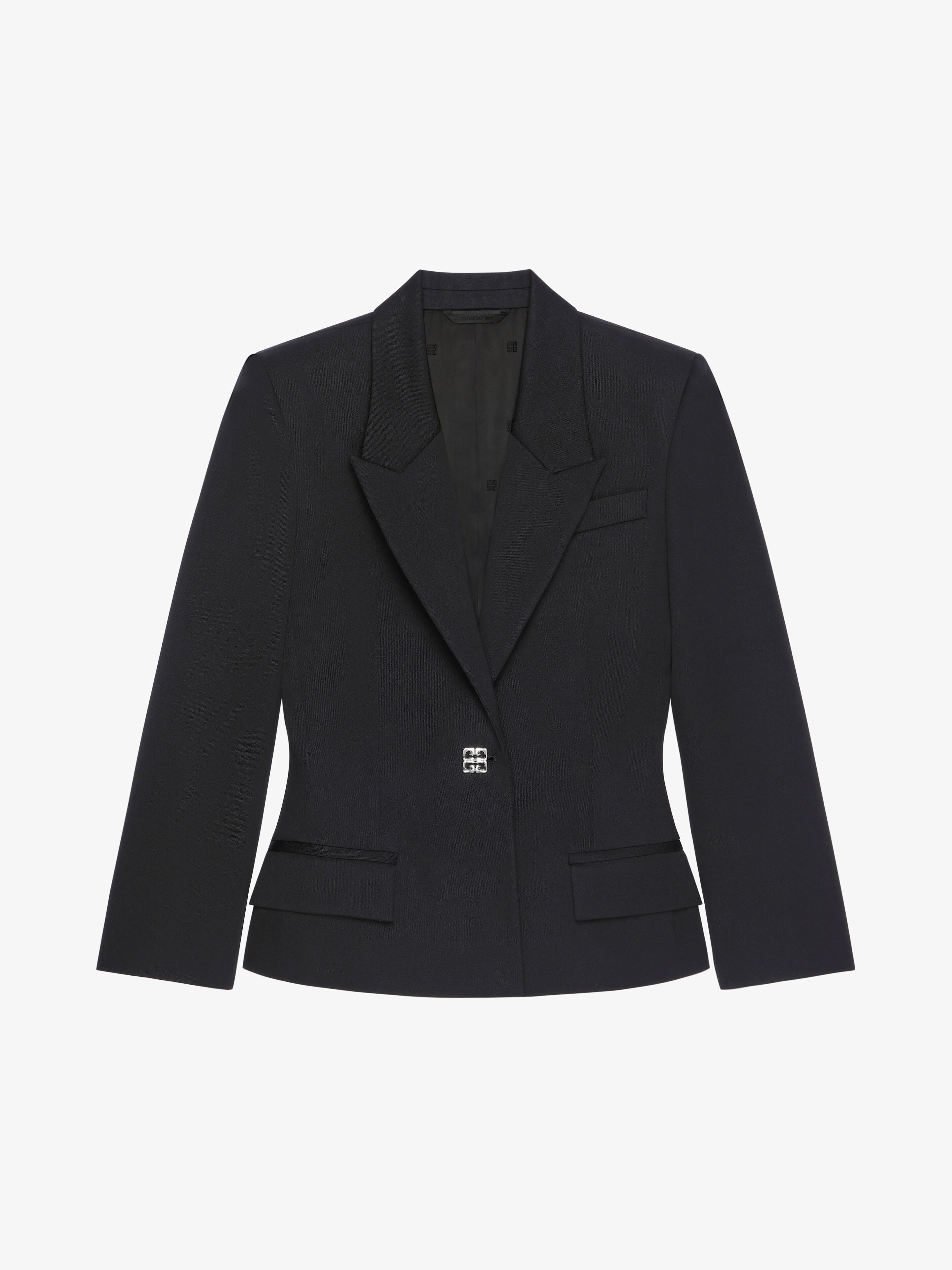 Shop Givenchy Jacket In Wool With 4g Liquid Detail