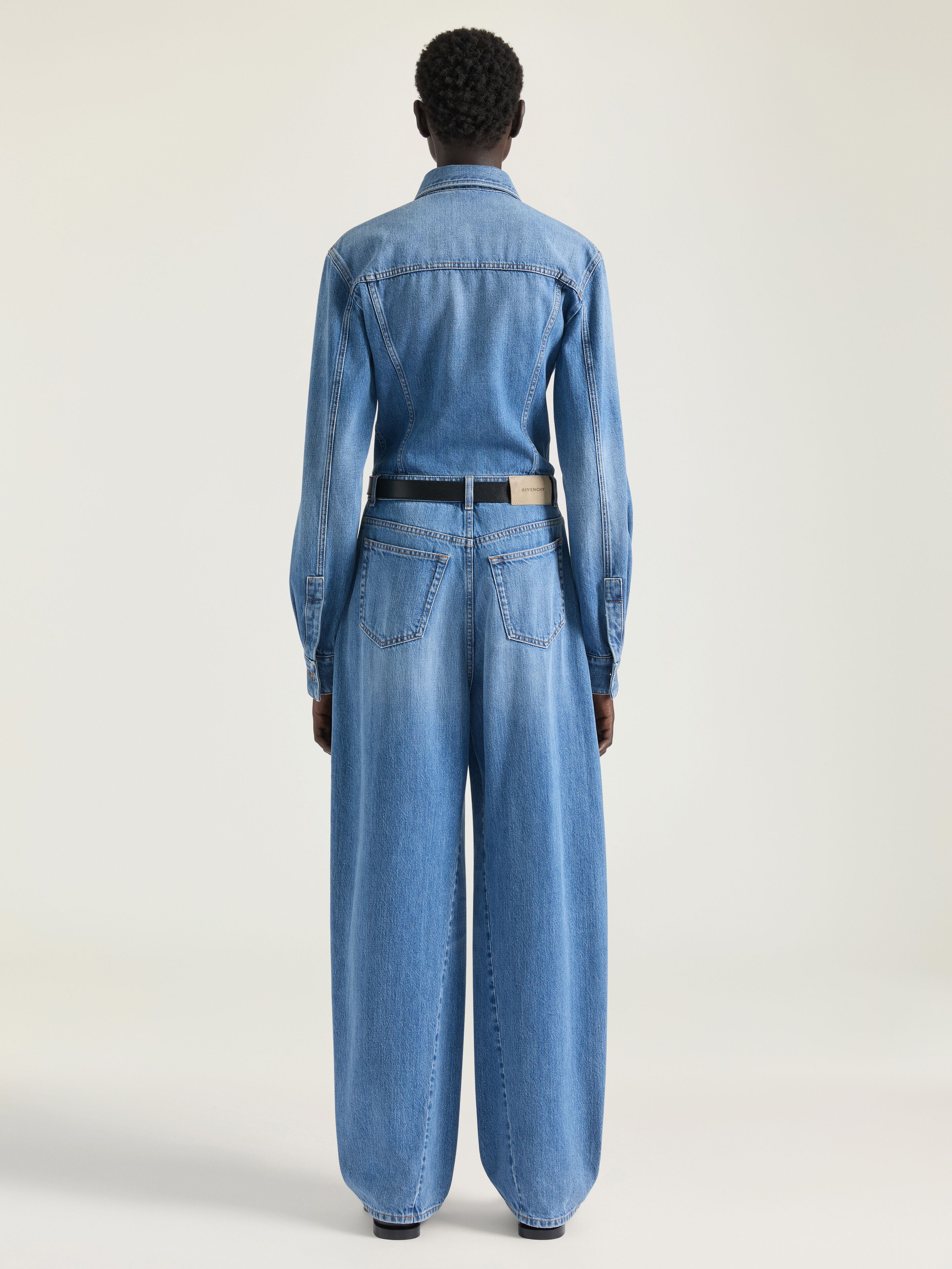 デニム・ジーパン GIVENCHY LIGHT BLUE DENIM JUMPSUIT Givenchy Jumpsuits and rompers for Women | Online Sale up to