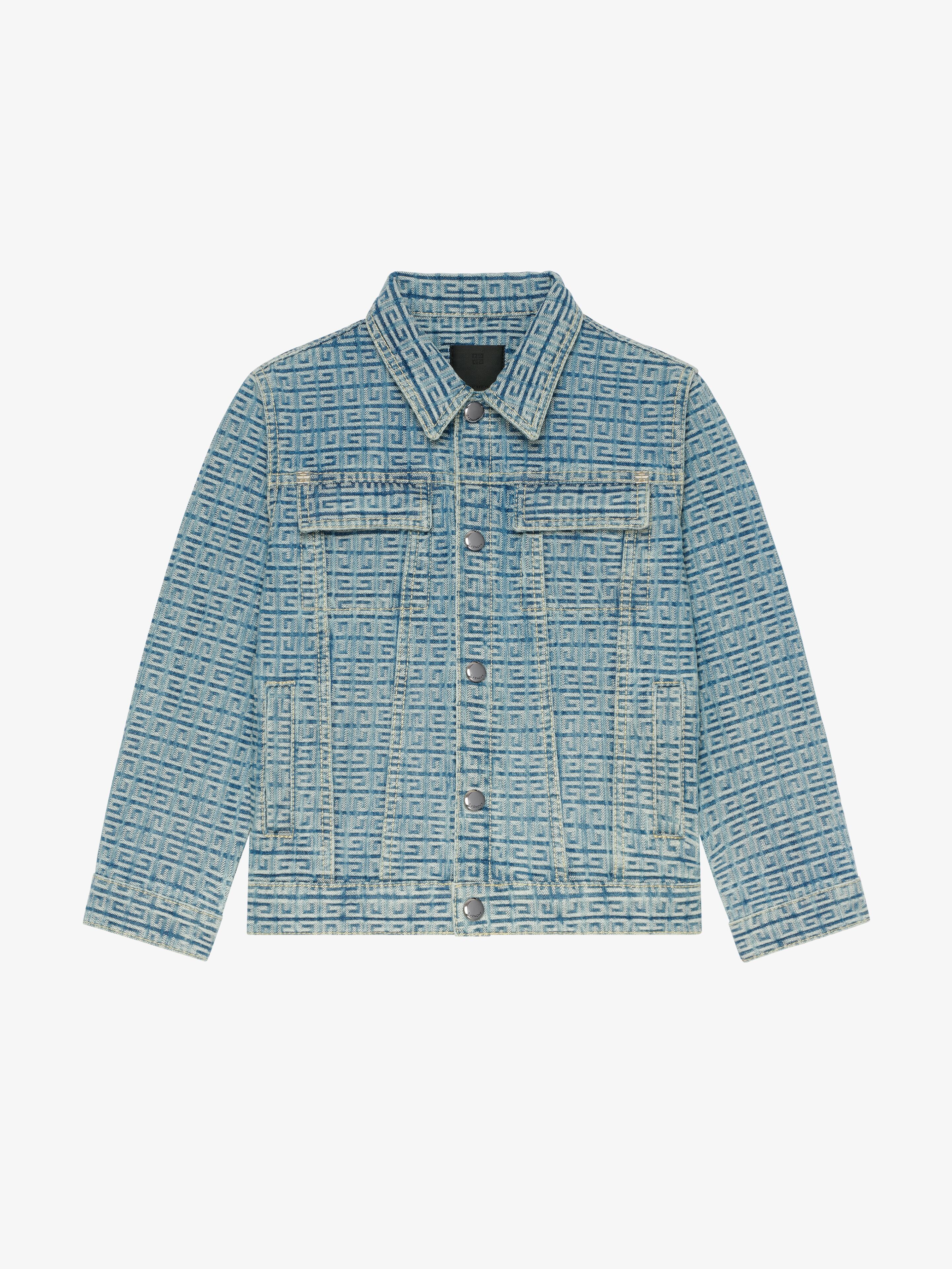 Givenchy - Jacket In 4G Denim - Blue - unisex - Size: 6A
