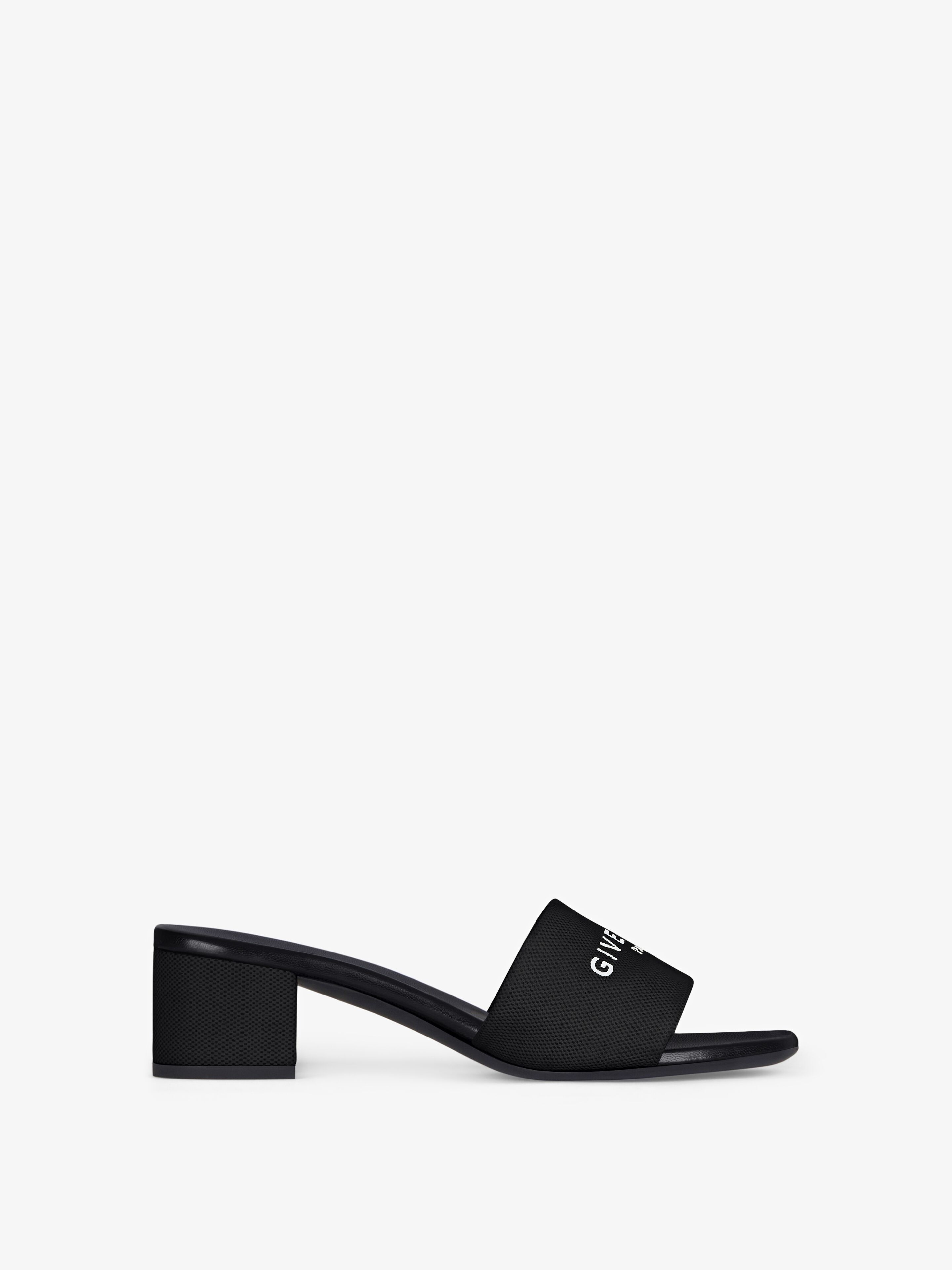 Givenchy 4g Mules In Canvas In Black