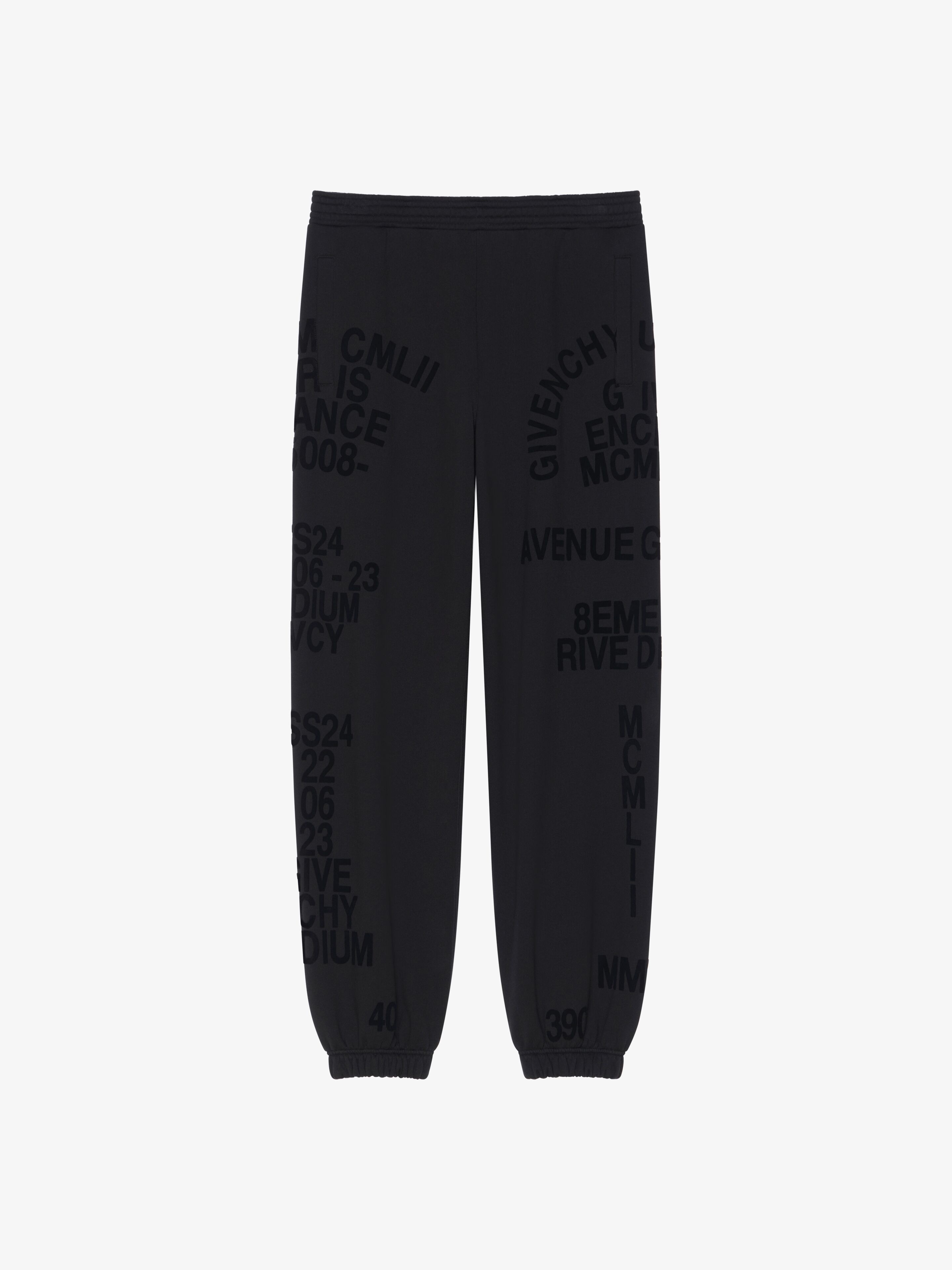 Shop Givenchy Jogger Pants In Fleece In Black
