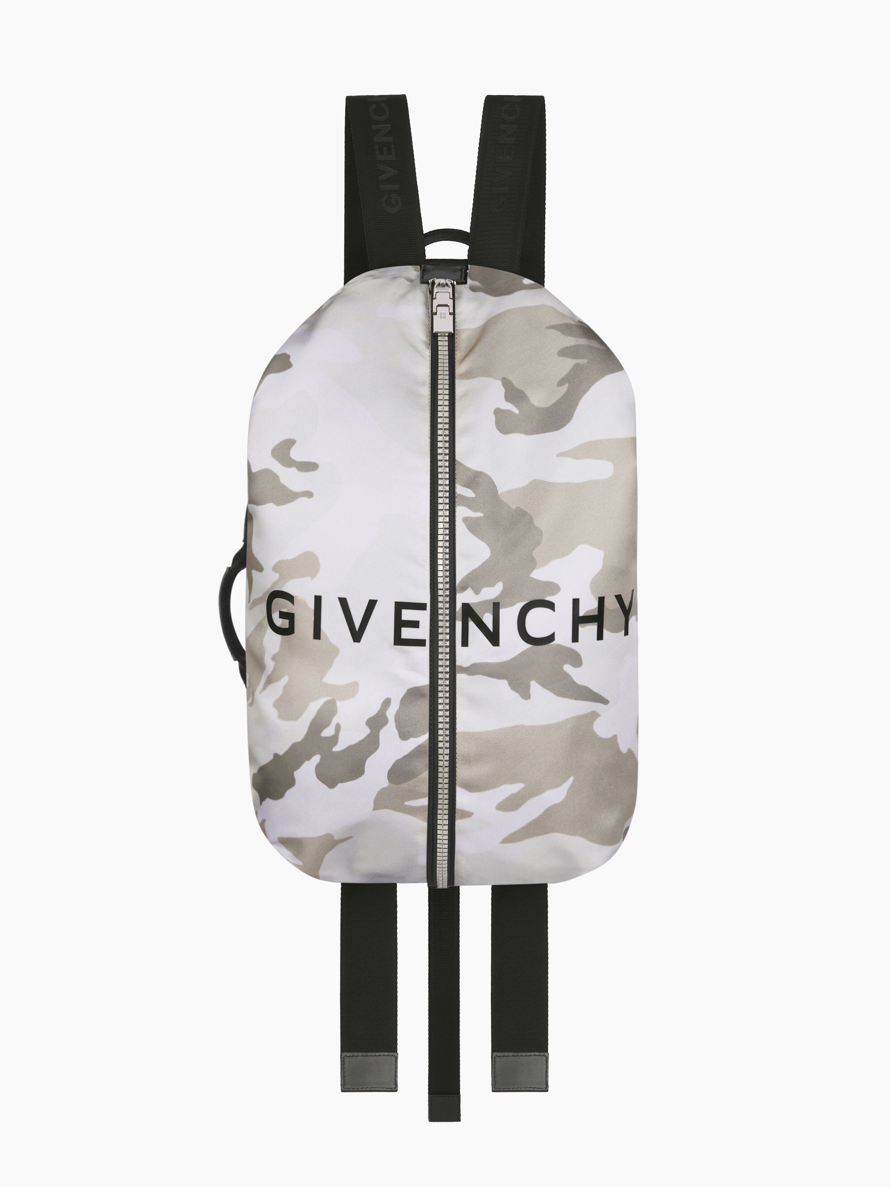 G-Zip backpack in camo printed nylon in - beige/brown - BK50A8K1LM 