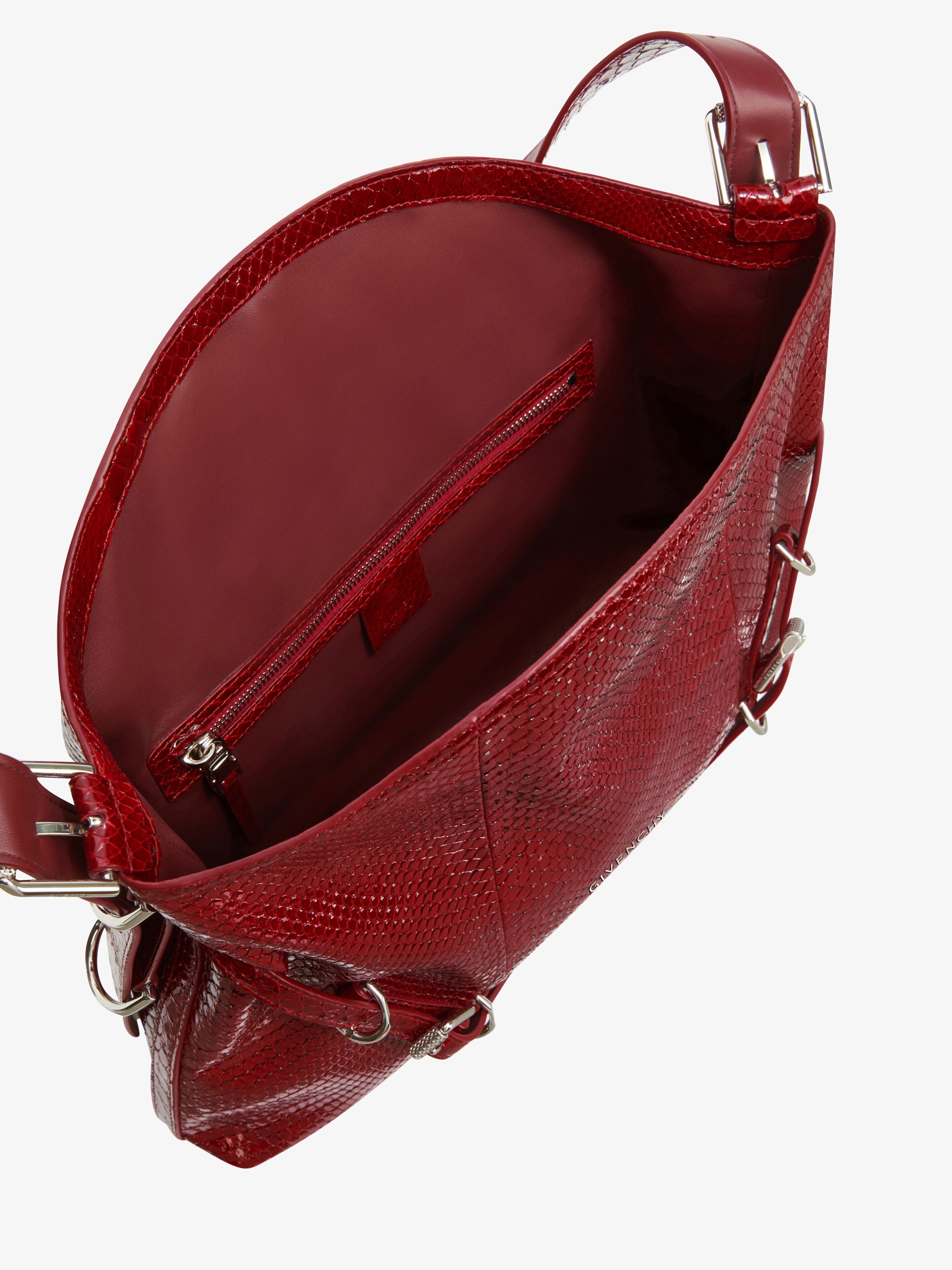 Medium Voyou bag in python in - dark red | Givenchy US