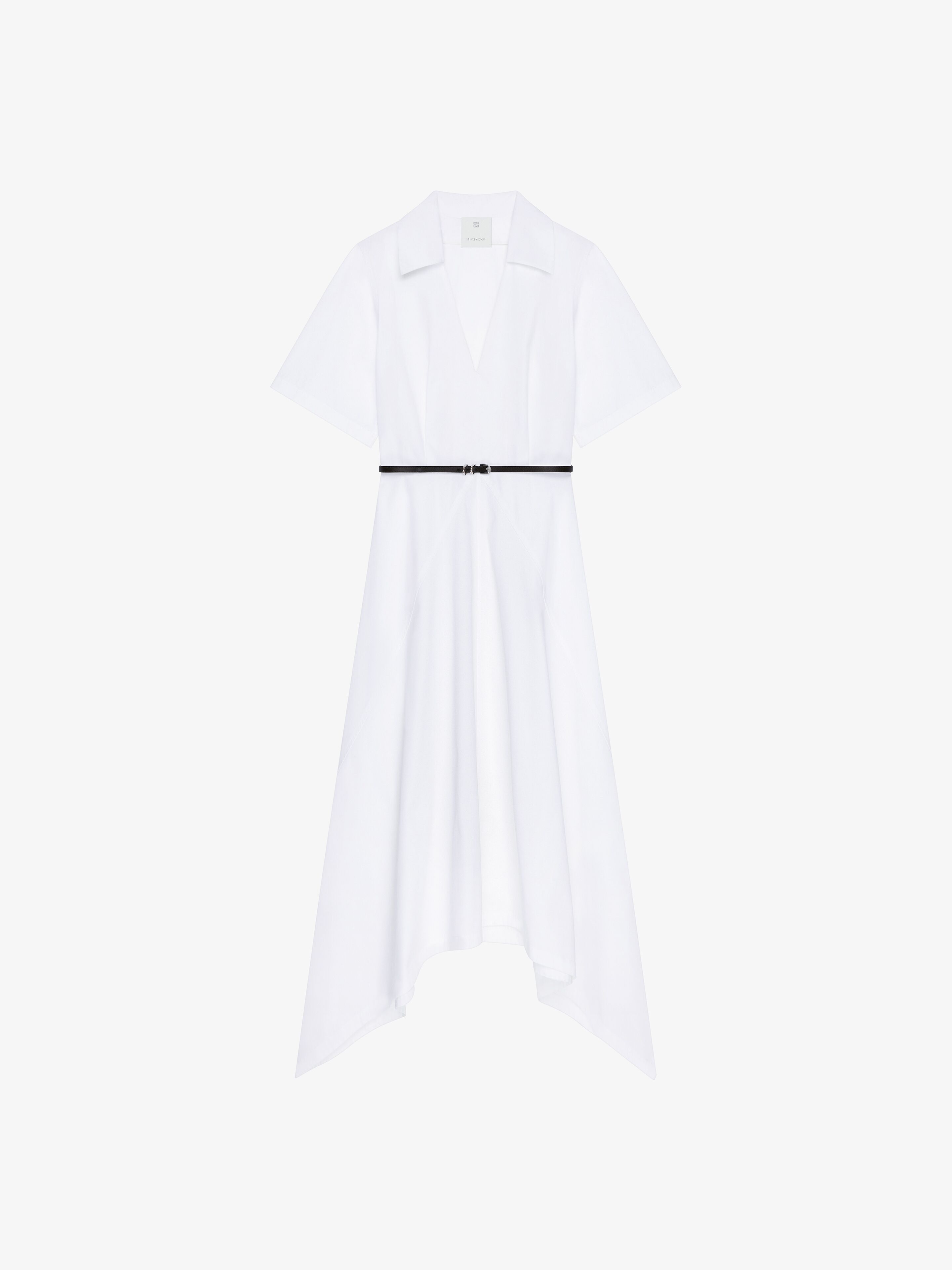 Givenchy - Robe Voyou En Popeline - Blanc - pour Femme - Taille : 36