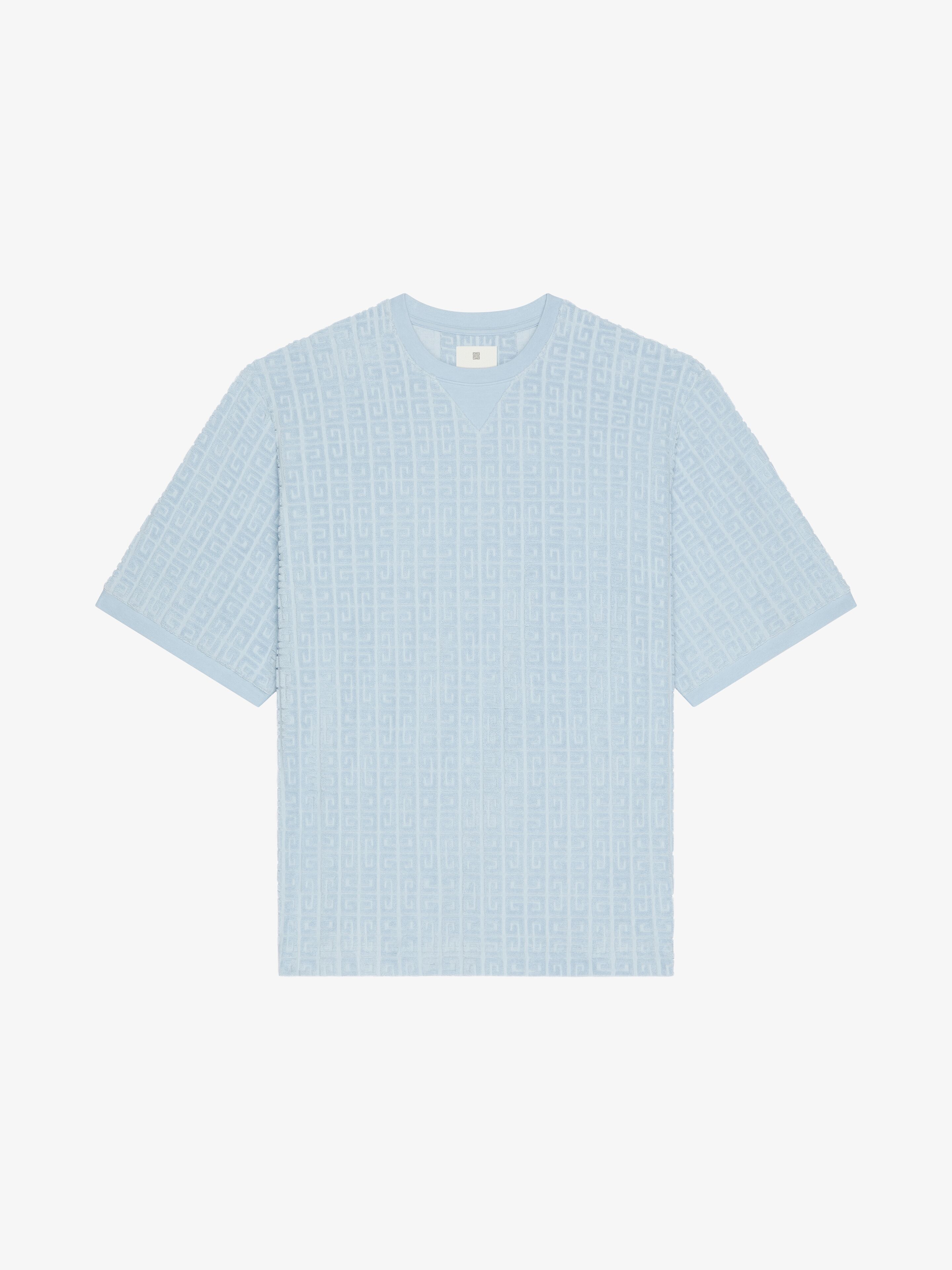 Shop Givenchy T-shirt In 4g Cotton Towelling In Blue
