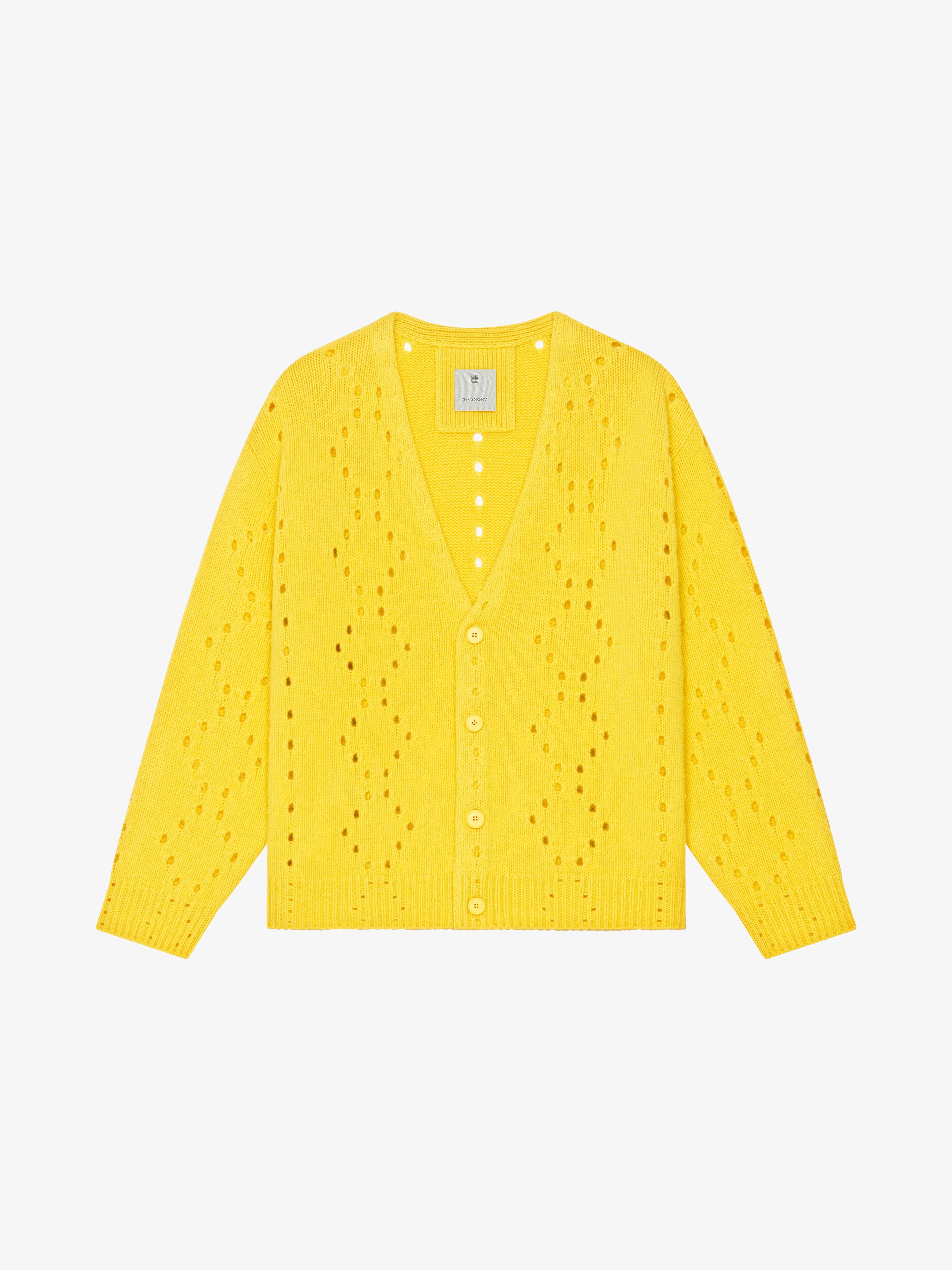 Shop Givenchy Oversized Cardigan In Wool In Sunflower