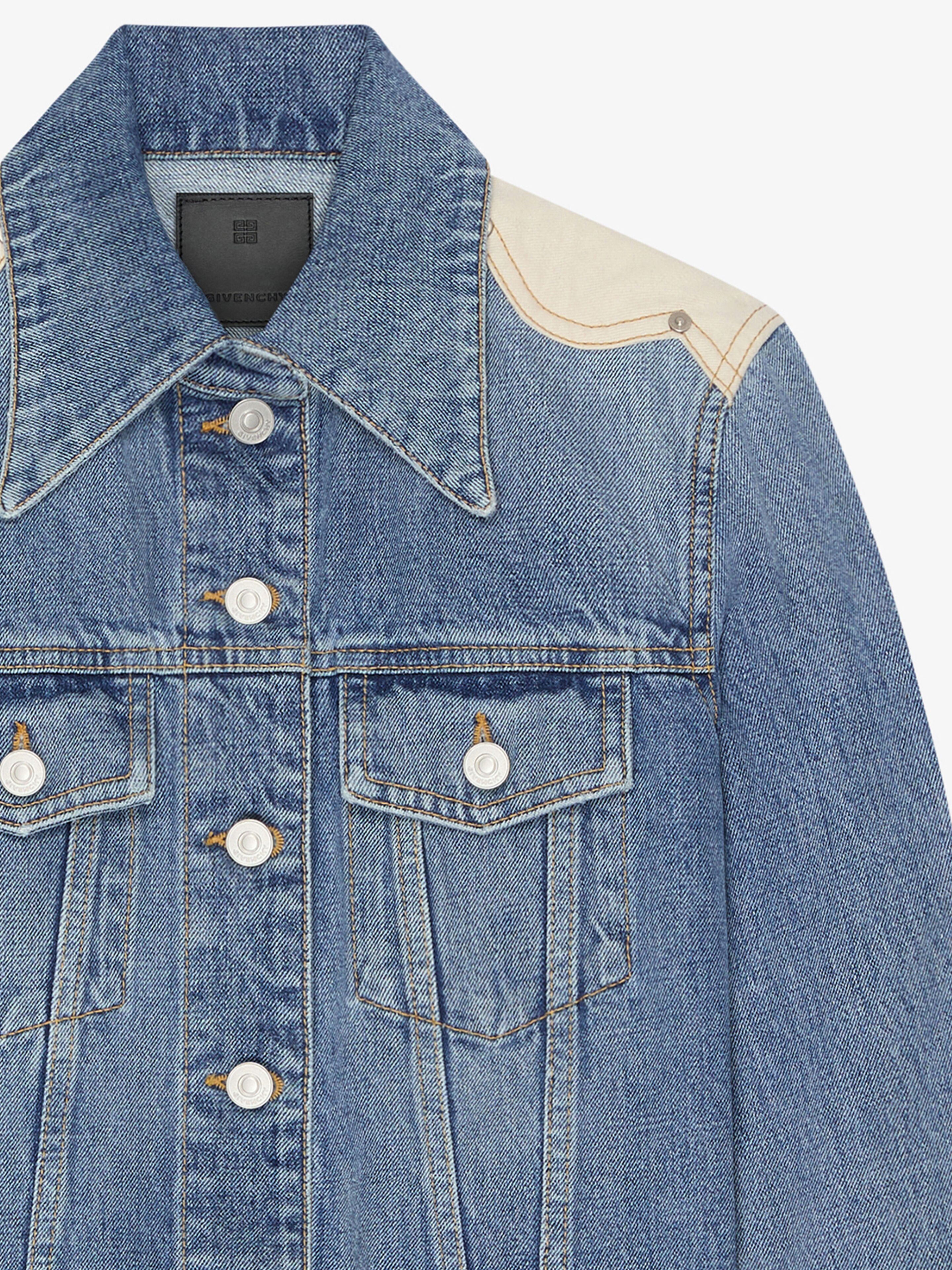 Jacket in denim with yoke in - denim blue | Givenchy US