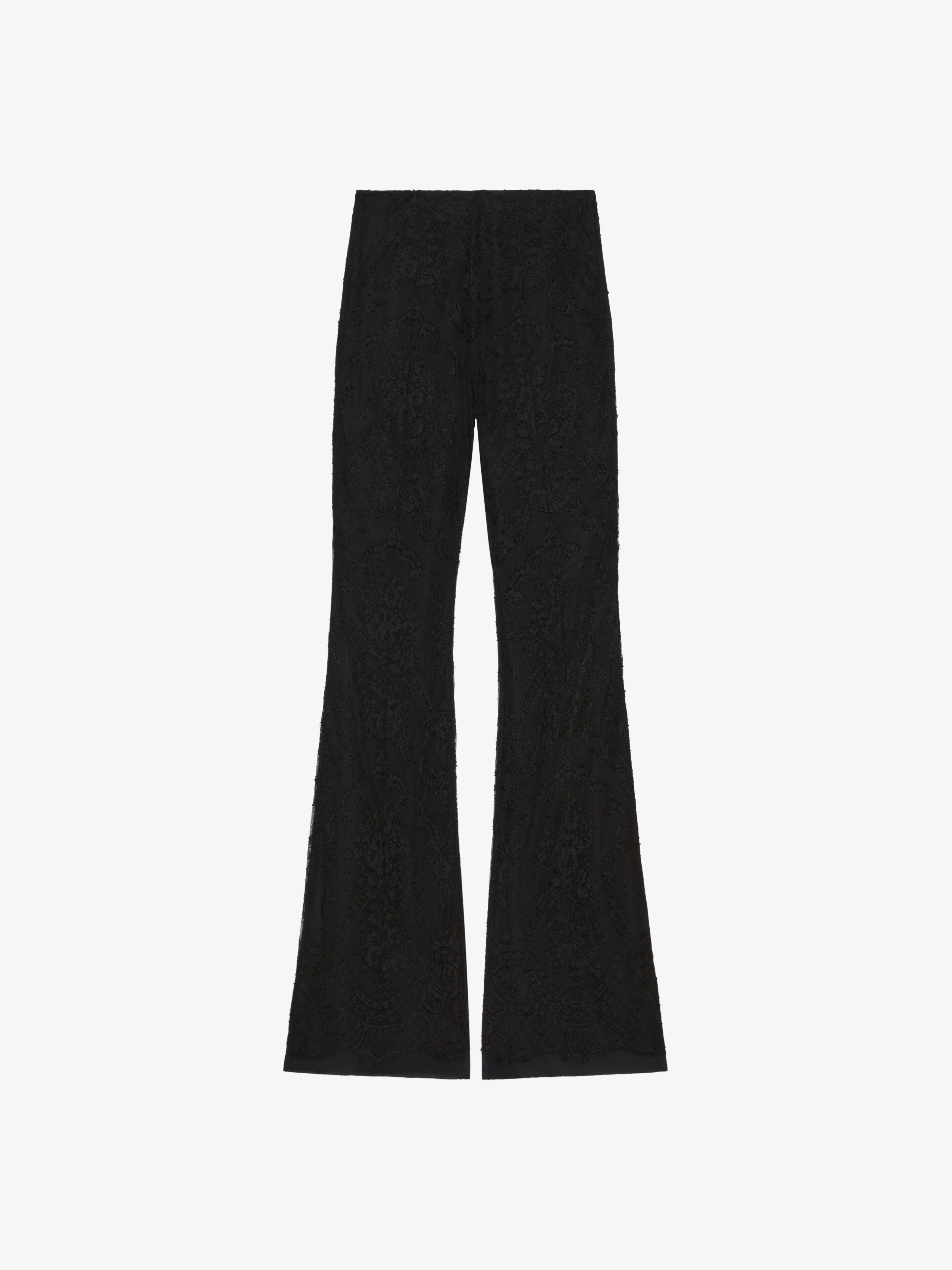 Shop Givenchy Flare Pants In Lace In Black