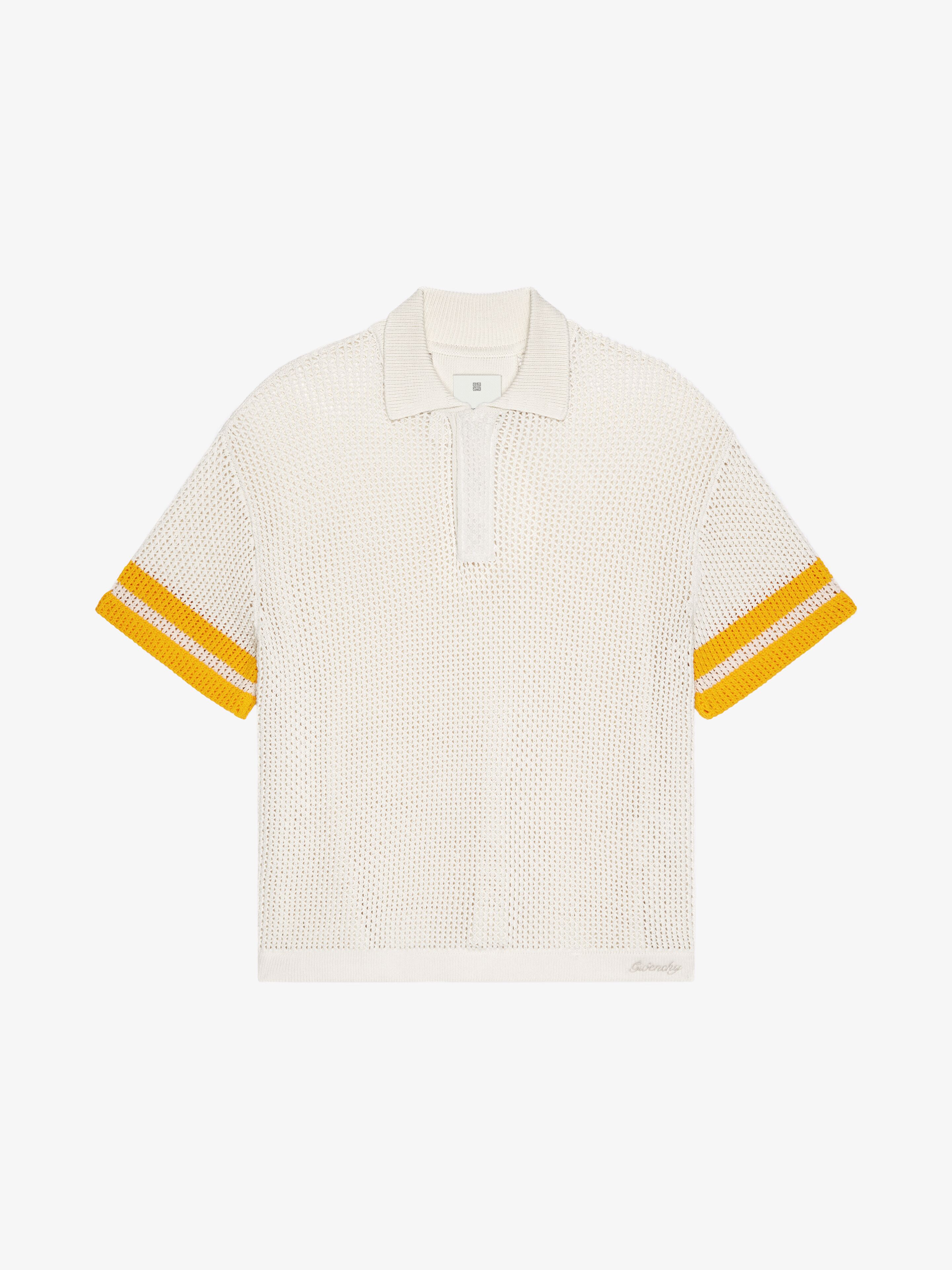 Shop Givenchy Polo In Crochet In White
