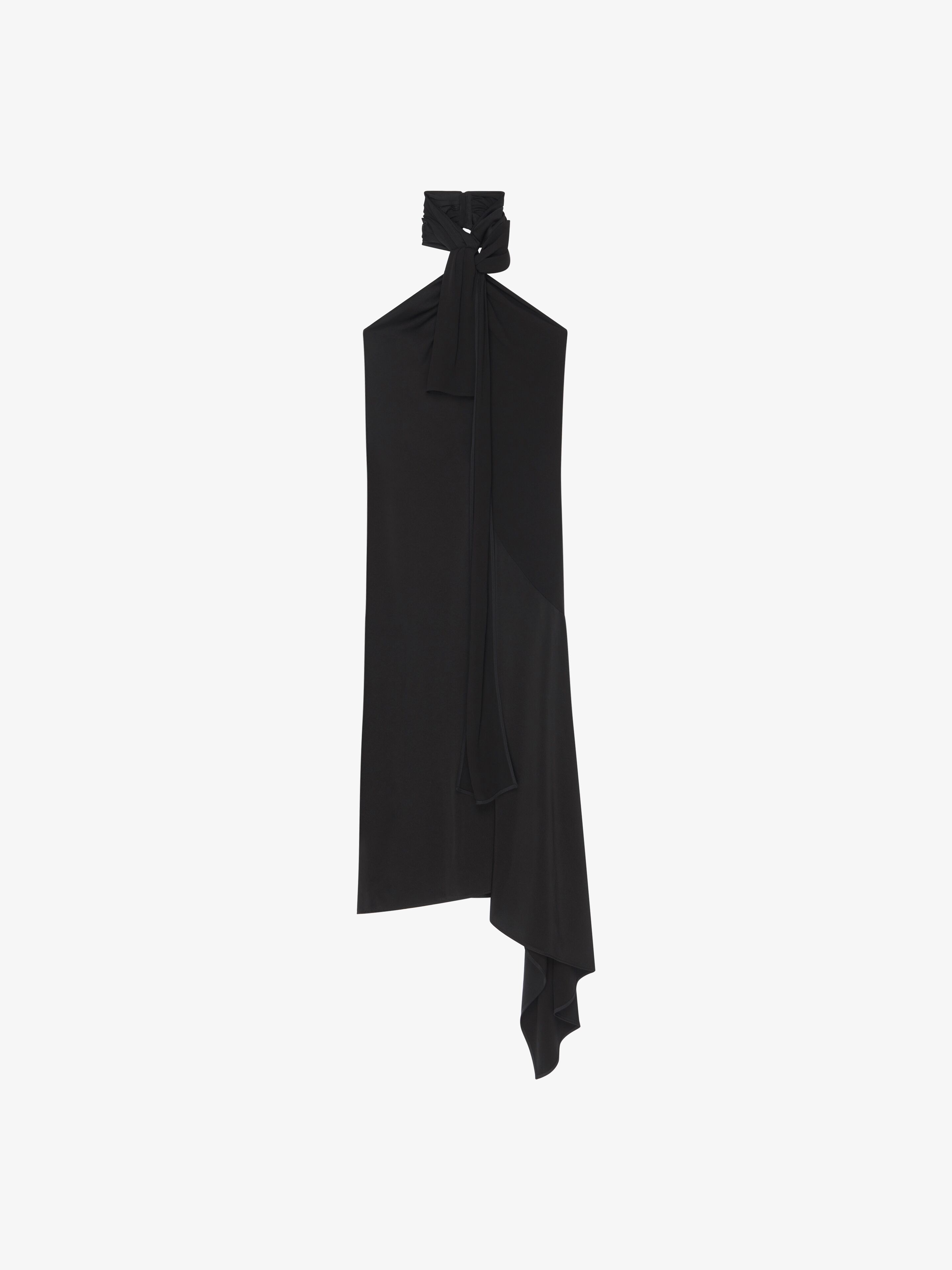 Givenchy Dress In Crepe With Satin Back And Lavalliere In Black