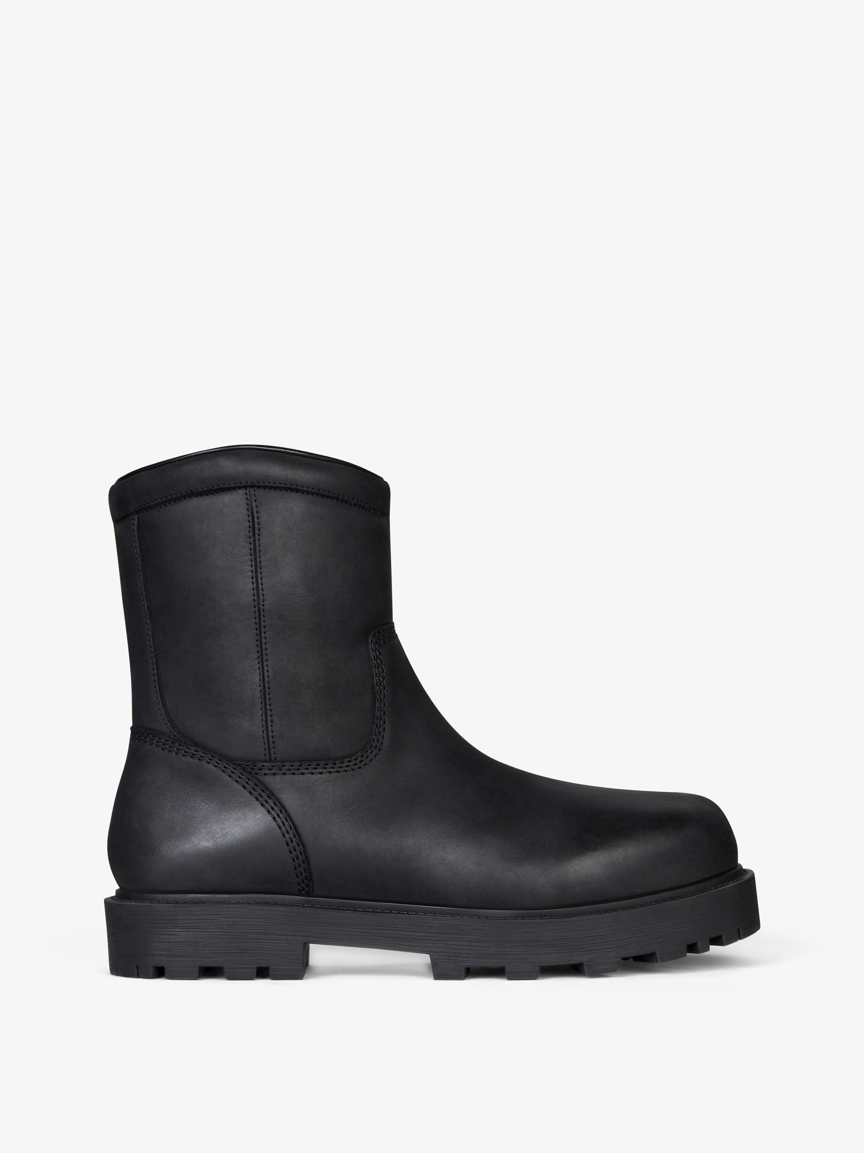 Shop Givenchy Storm Ankle Boots In Nubuck With Zip In Black
