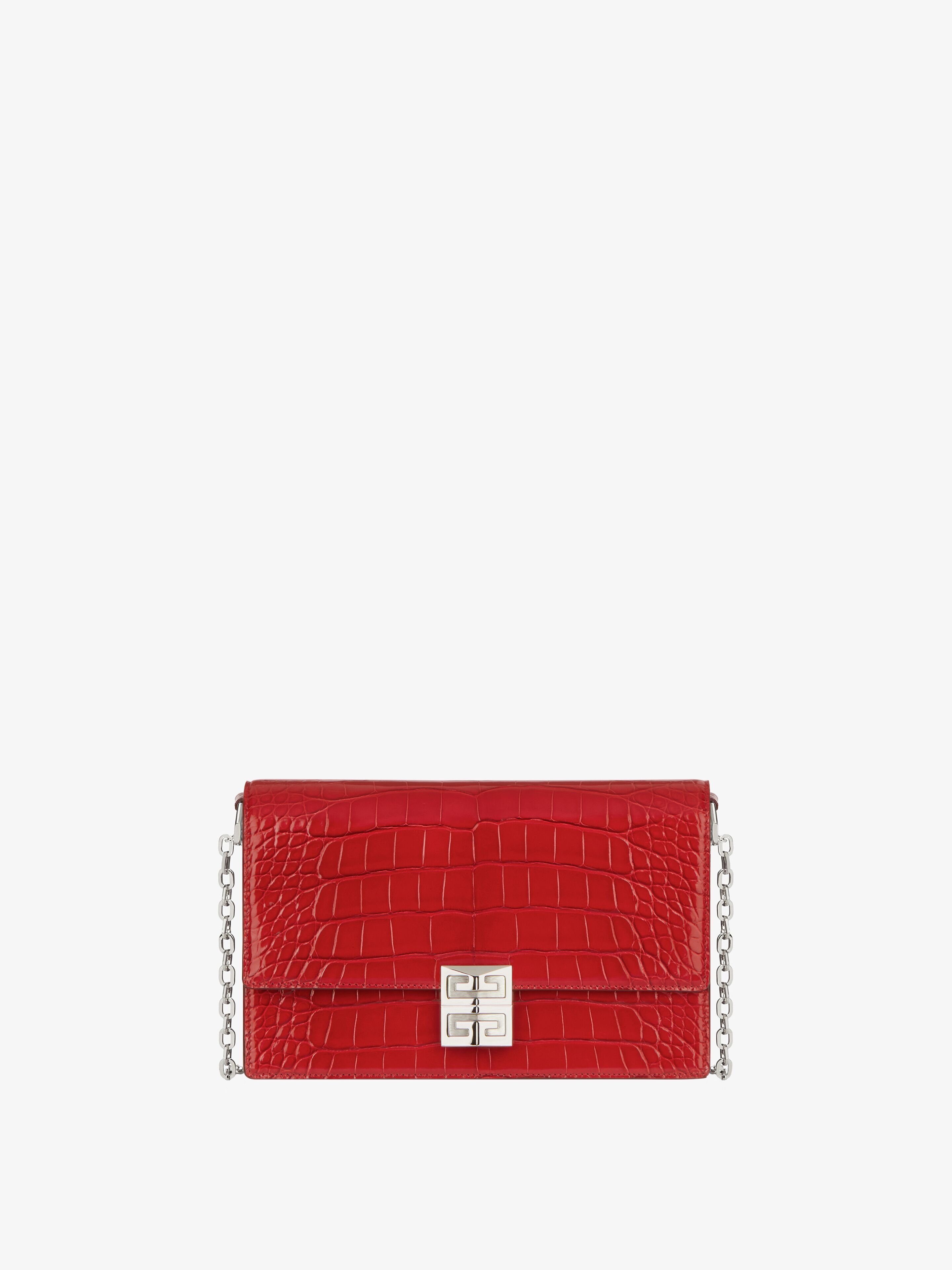 Givenchy - 4G Medium Bag In Alligator With Chain