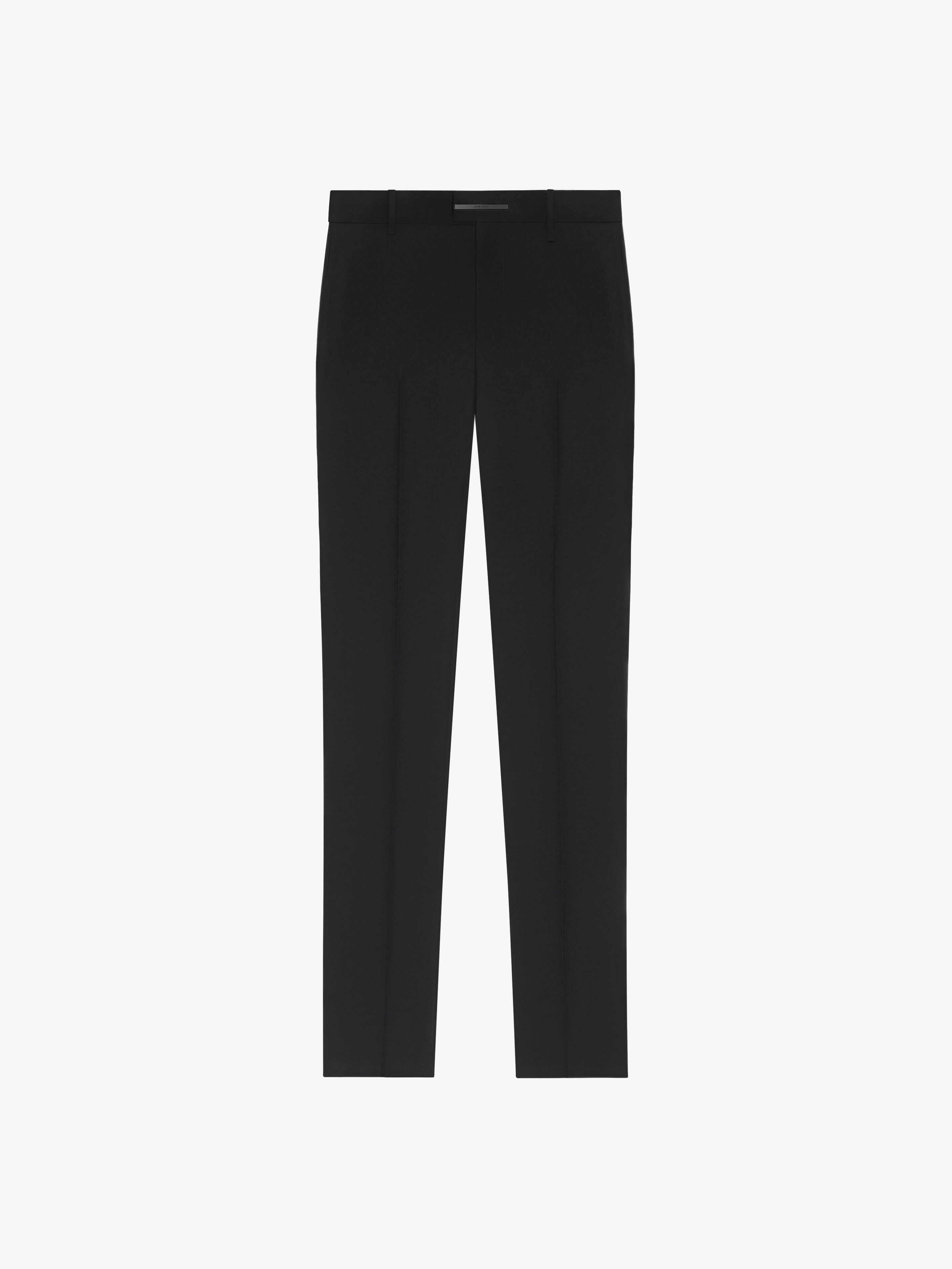 Shop Givenchy Slim Fit Tailored Pants In Wool In Black