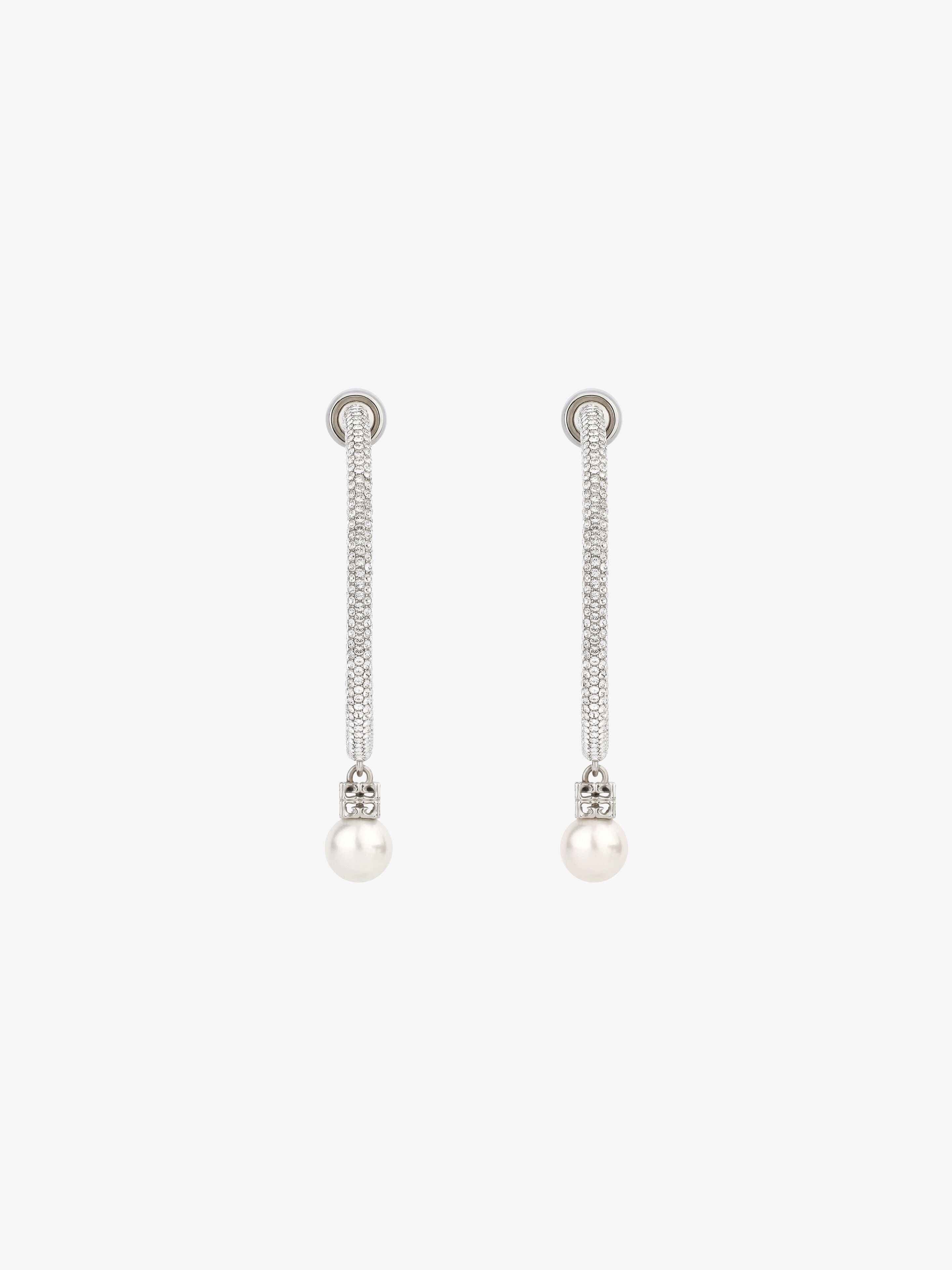 Givenchy - Boucles D'oreilles Pearl En Métal Et Cristaux - pour Femme