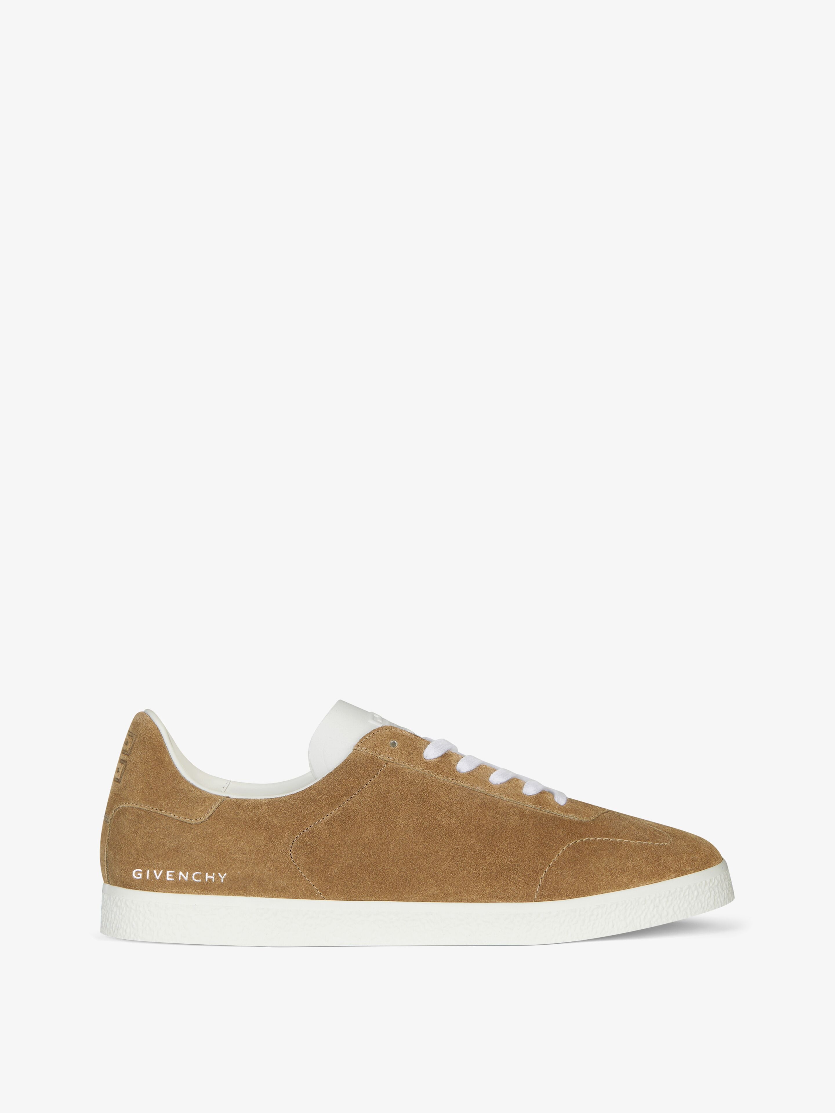 Shop Givenchy Town Sneakers In Suede In Light Brown