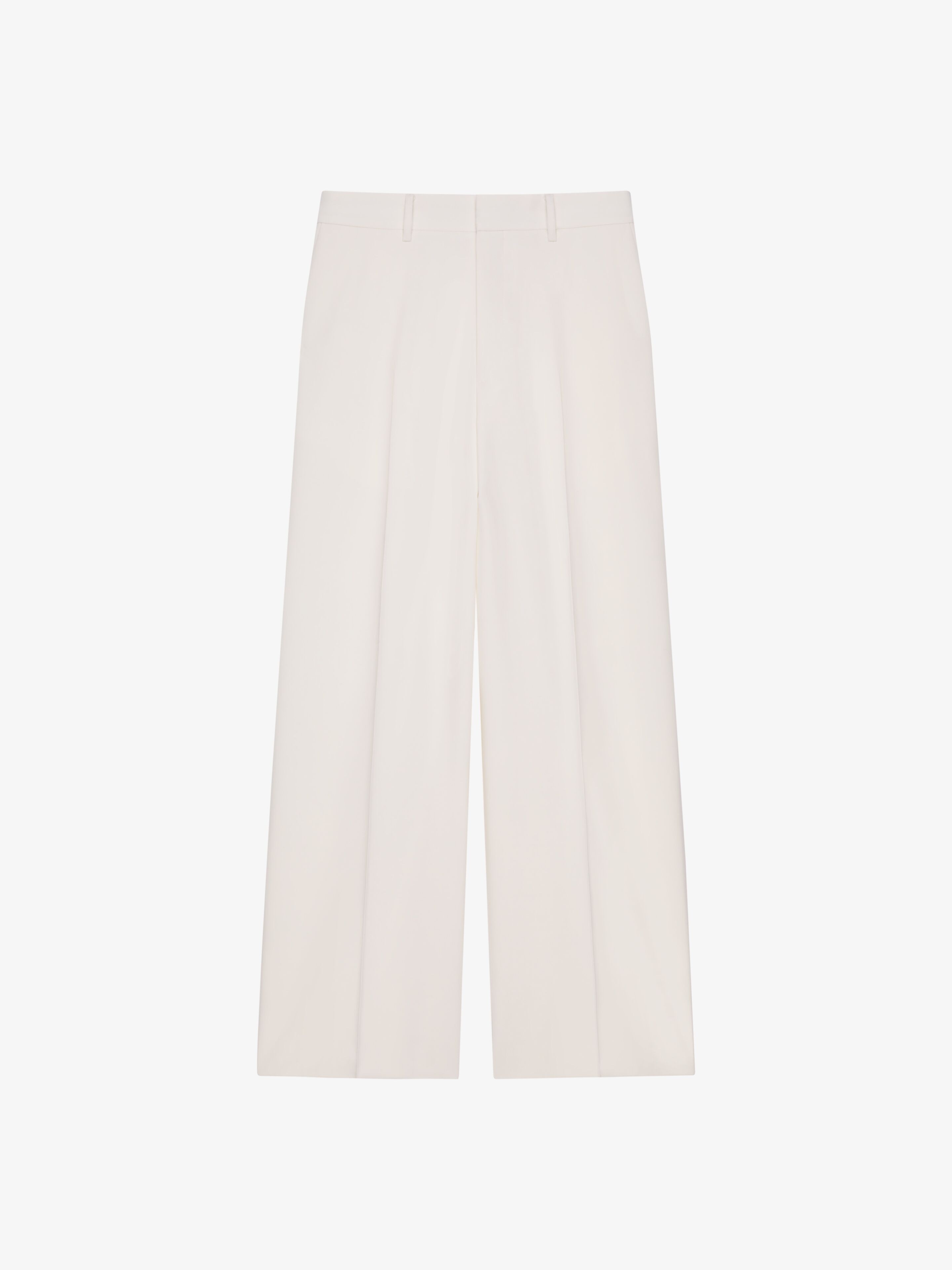 Shop Givenchy Extra Wide Pants In Wool And Mohair In White