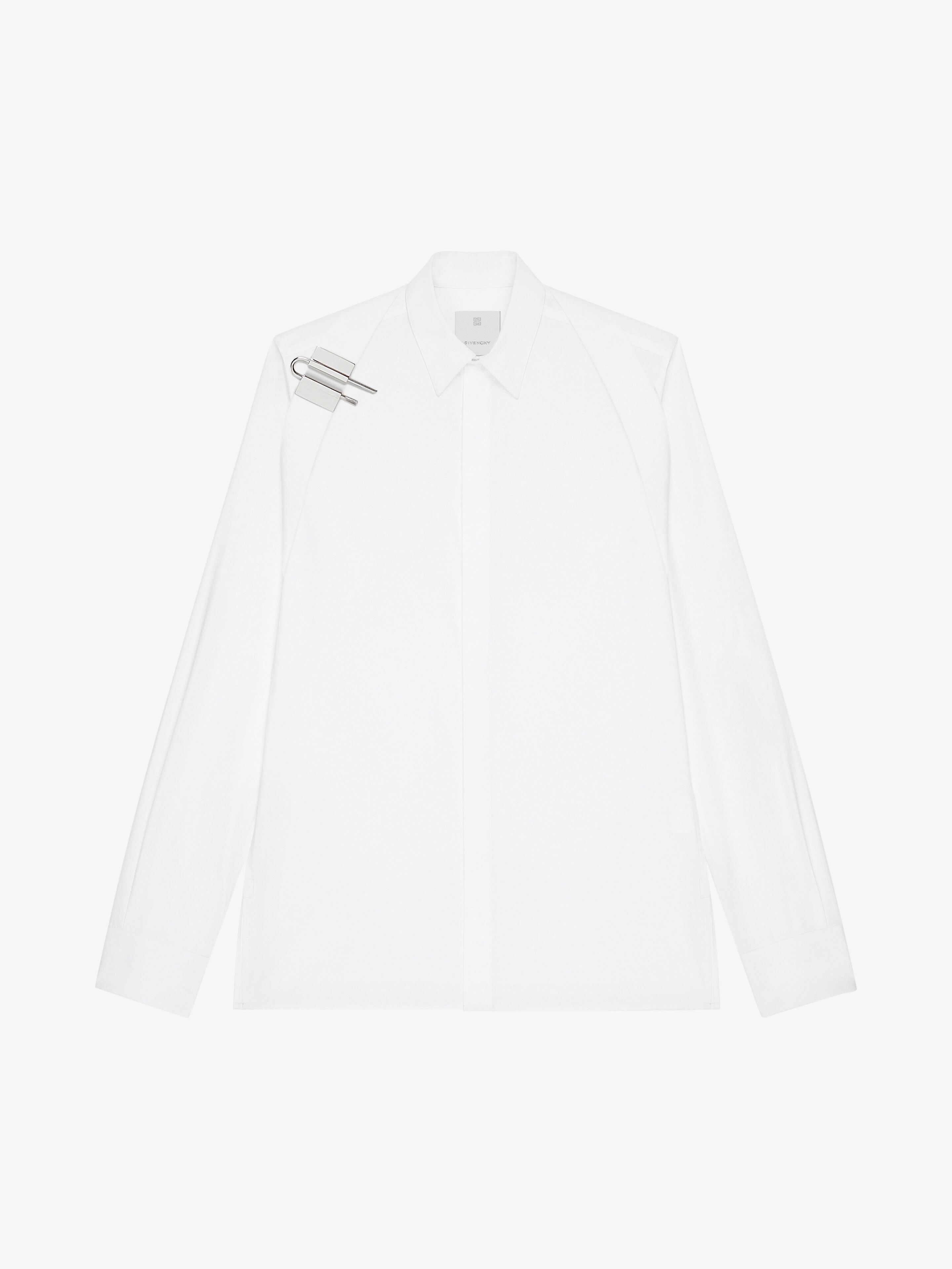 Givenchy - Chemise En Popeline Avec Harnais U-lock - Blanc - pour Homme - Taille : 43