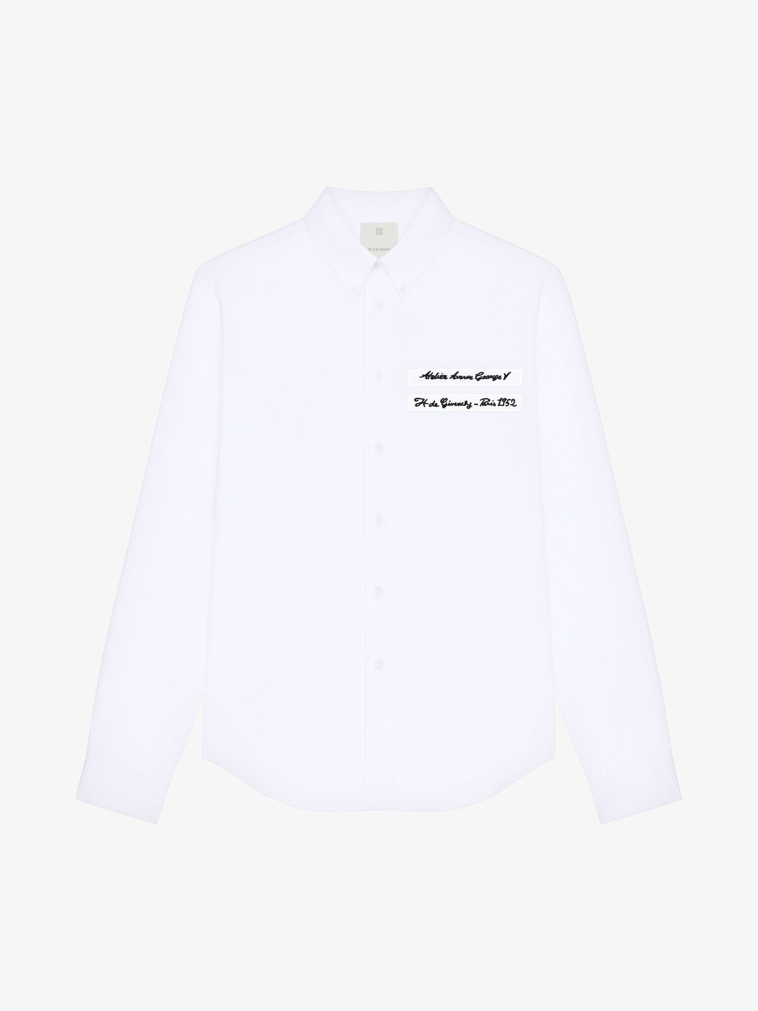 ポプリンシャツ GIVENCHYロゴグログラン付き - ホワイト | GIVENCHY JP