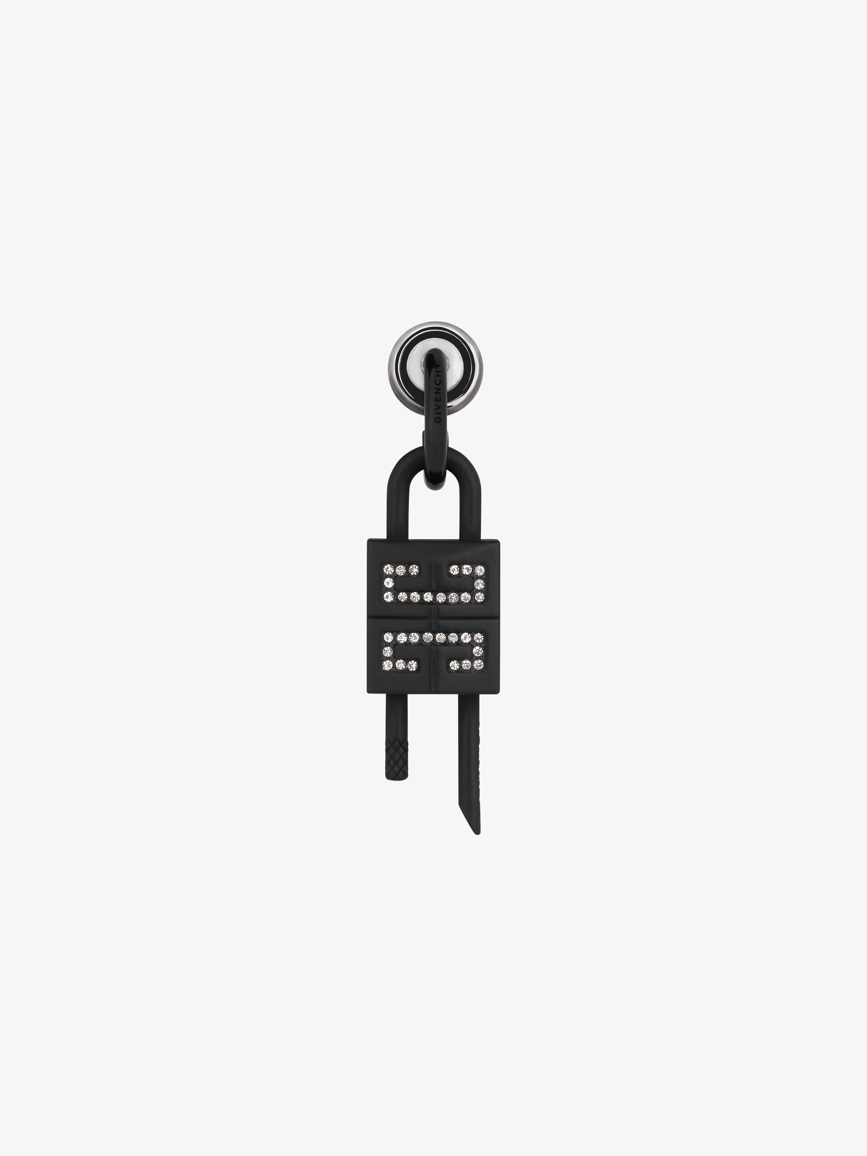 Givenchy - Boucle D'oreille Lock En Métal Avec Cristaux - pour Homme