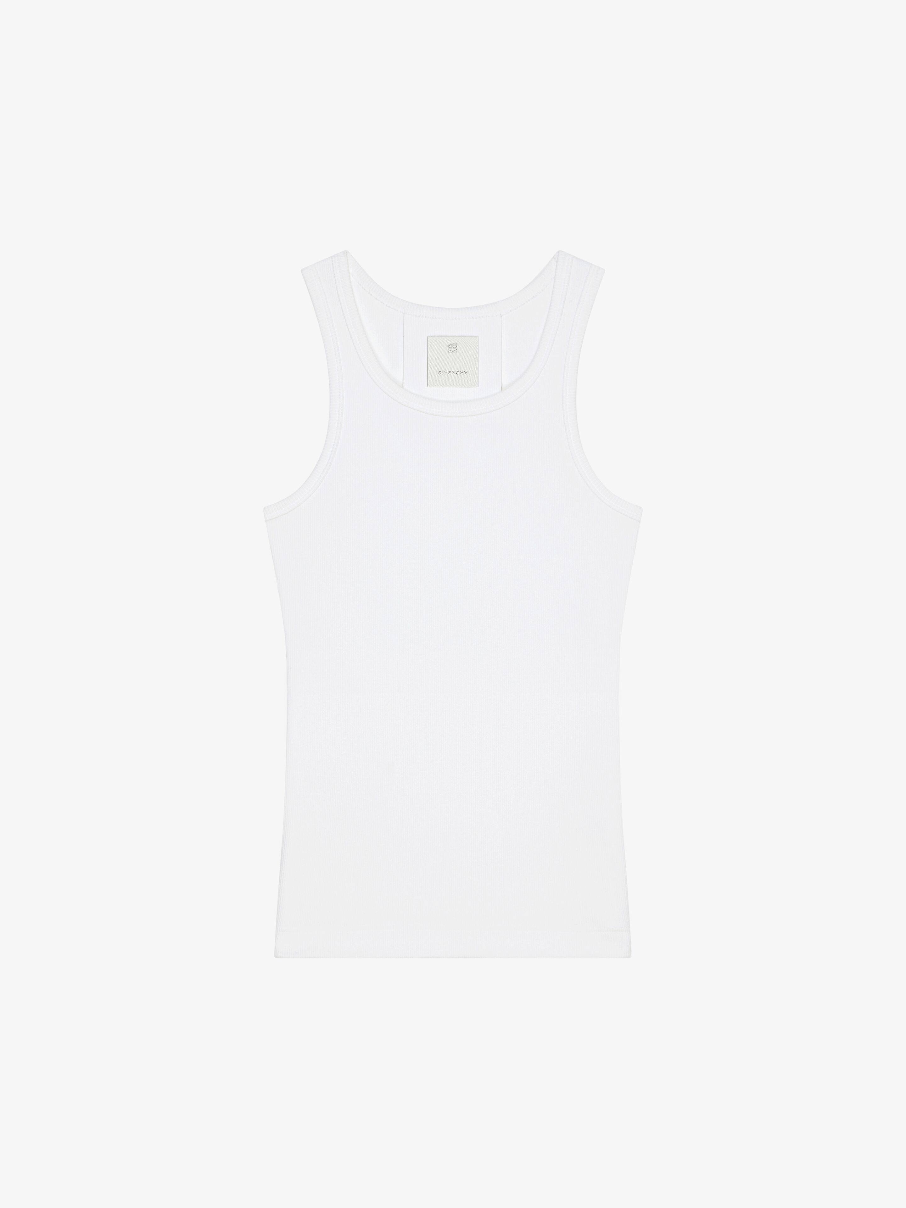 Shop Givenchy Extra Slim Fit Tank Top In Cotton In White