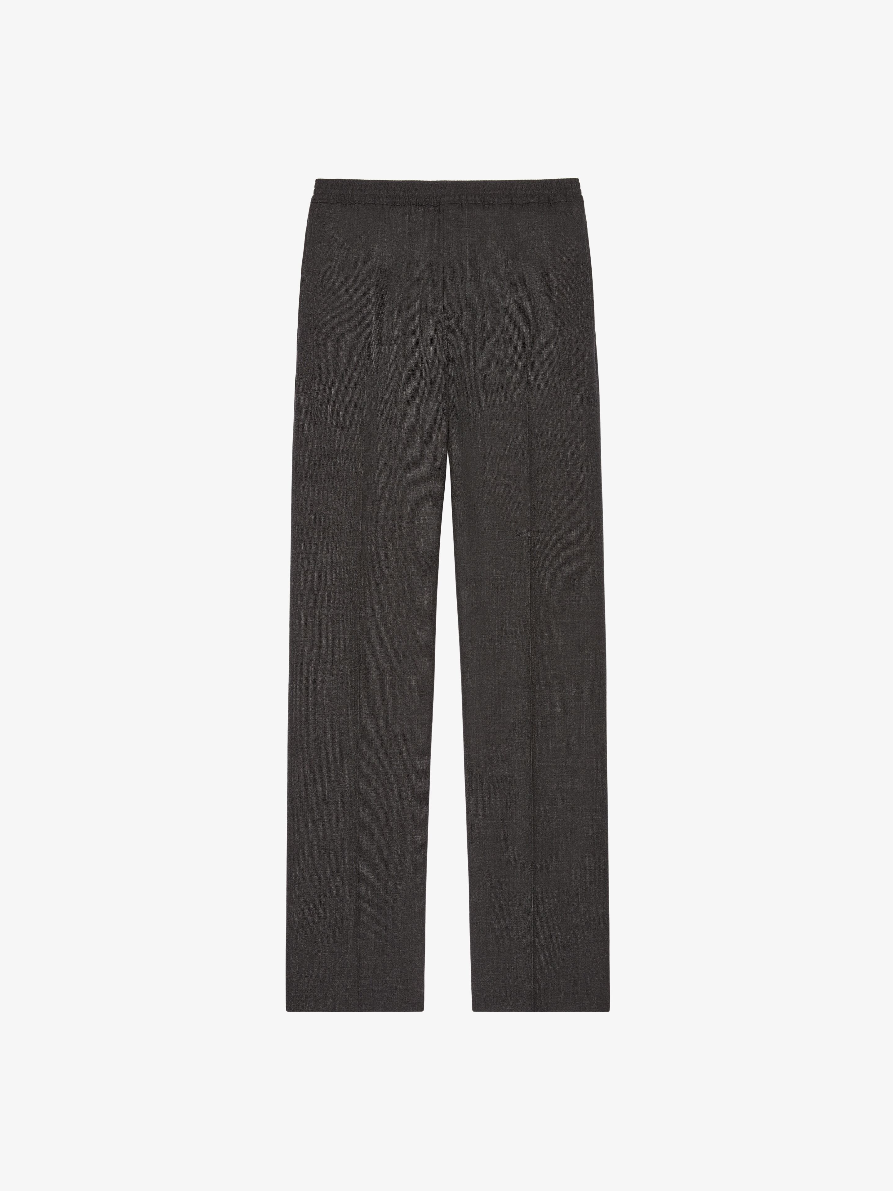 Shop Givenchy Jogger Pants In Wool In Grey Mix
