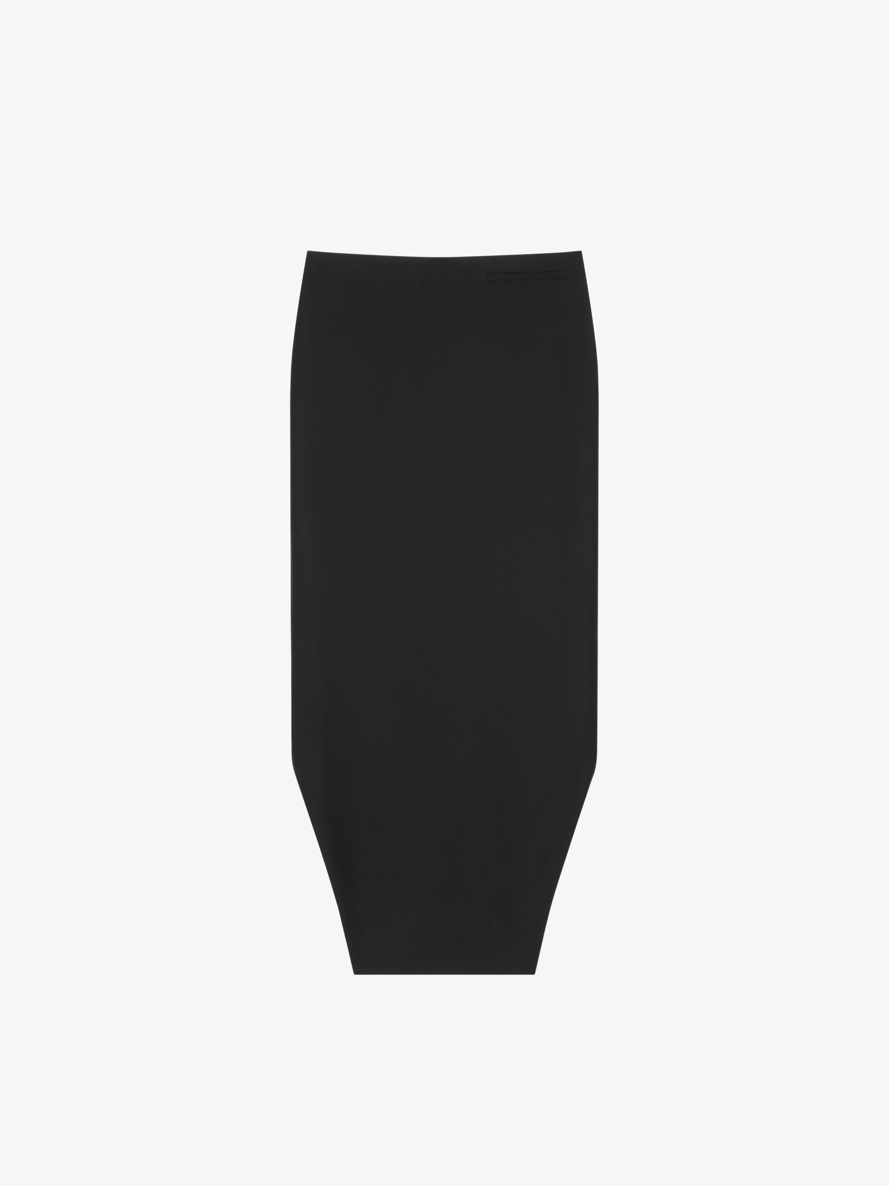 Shop Givenchy Asymmetric Skirt In Wool And Mohair In Black