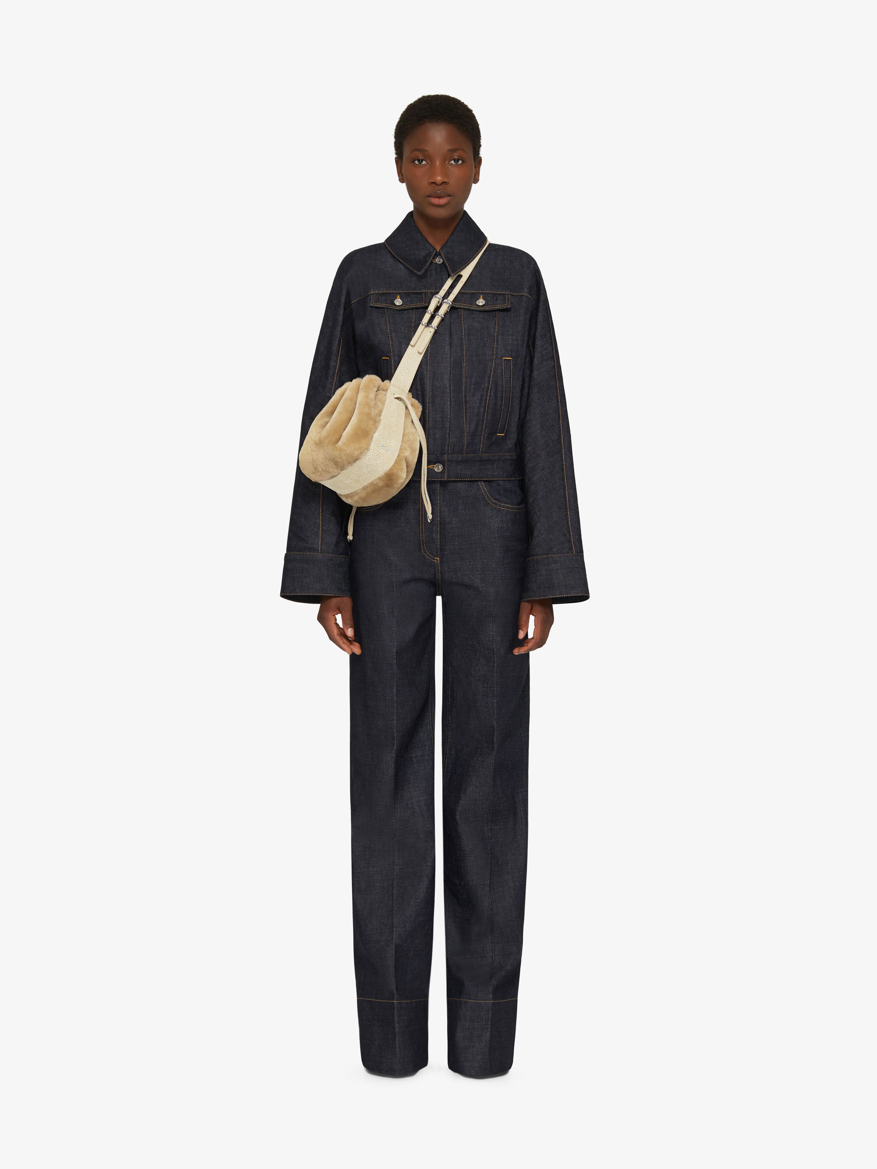 Small Pumpkin bag in shearling in - natural beige | Givenchy US