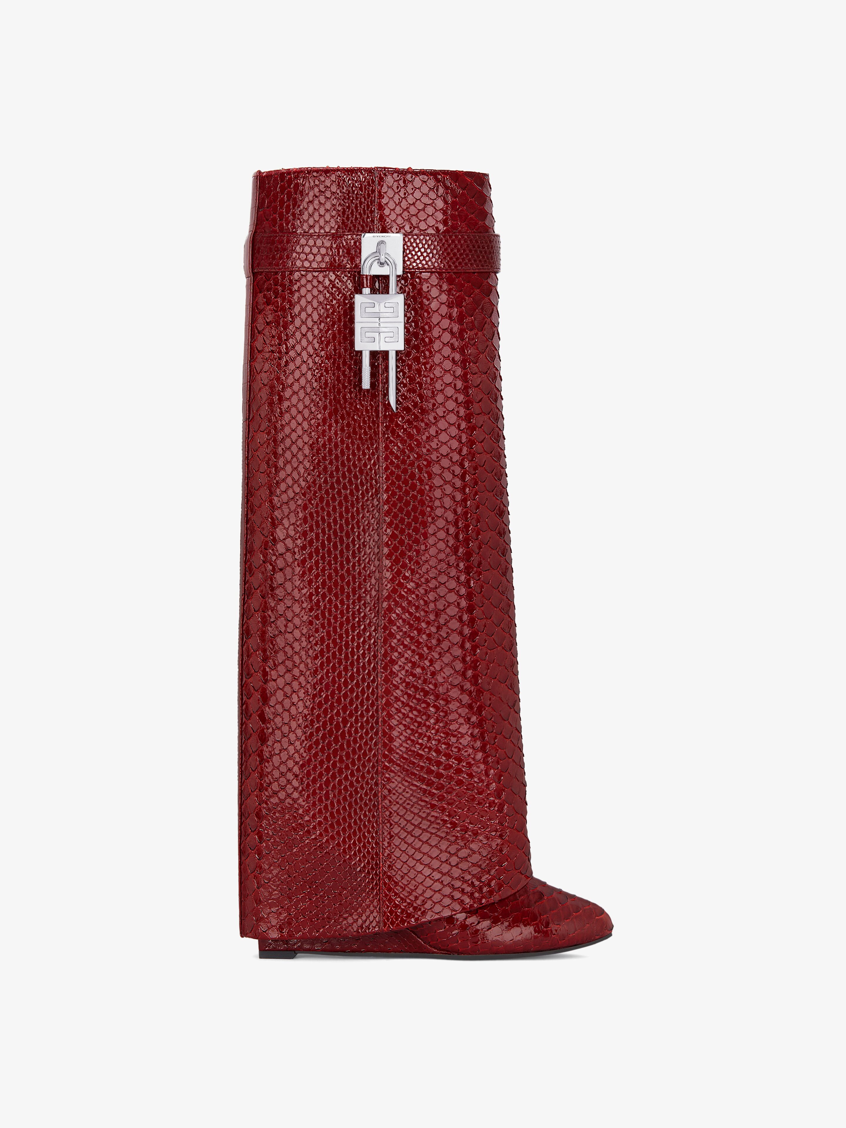 Givenchy shark lock boots red fashion