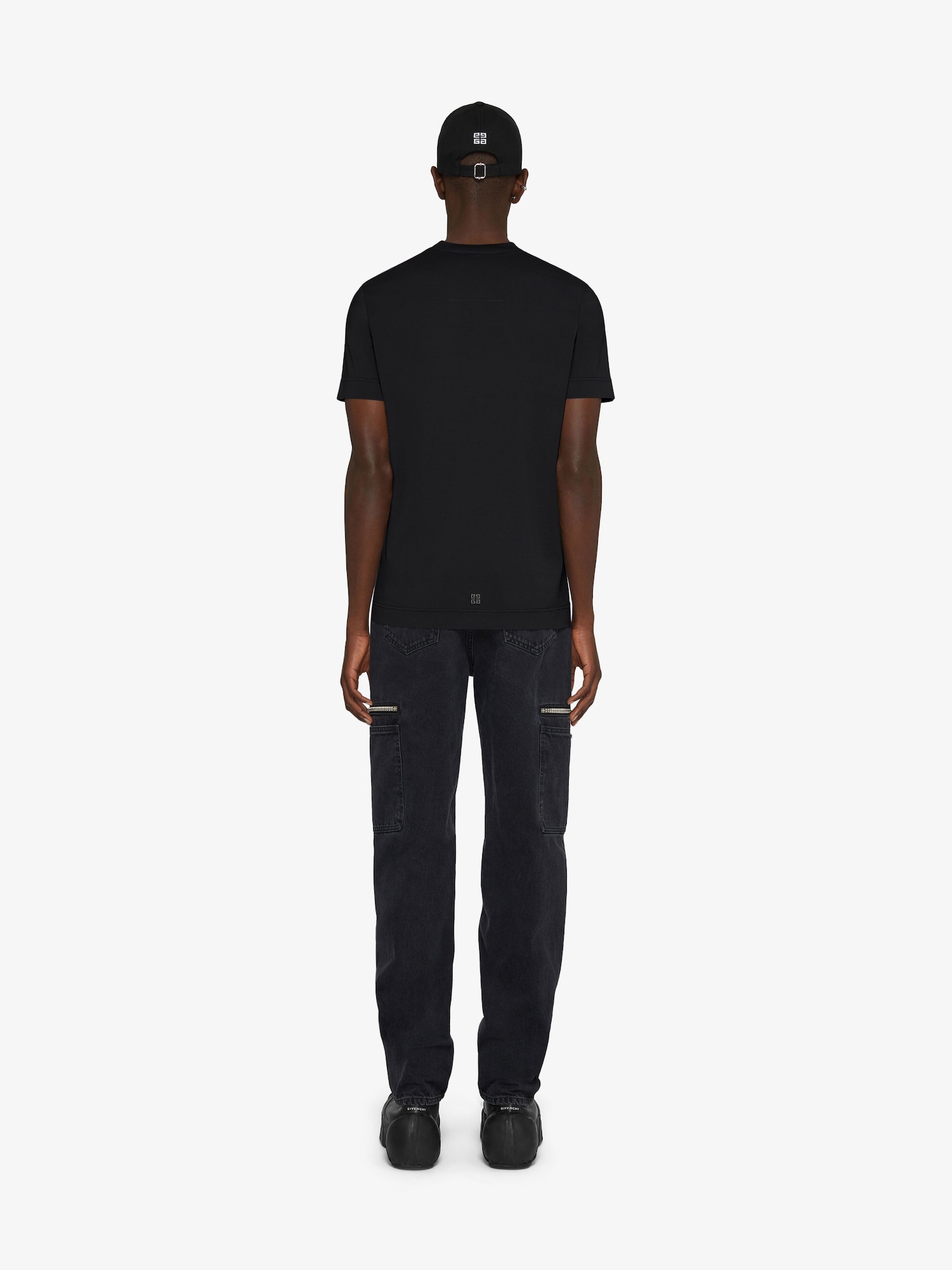 Reflective GIVENCHY slim fit t-shirt in cotton - black | Givenchy US