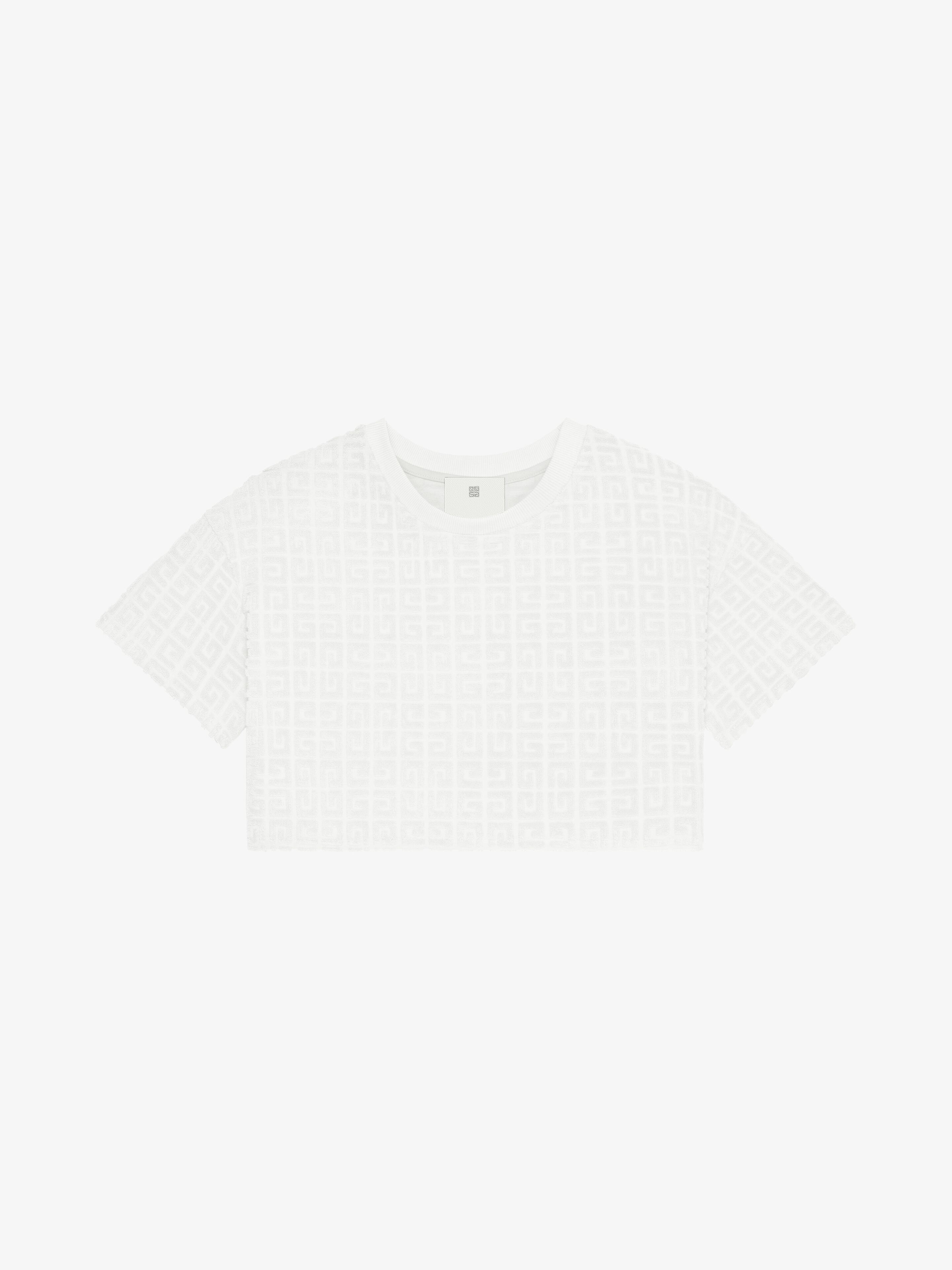 Shop Givenchy T-shirt Cropped En Coton Éponge 4g In White