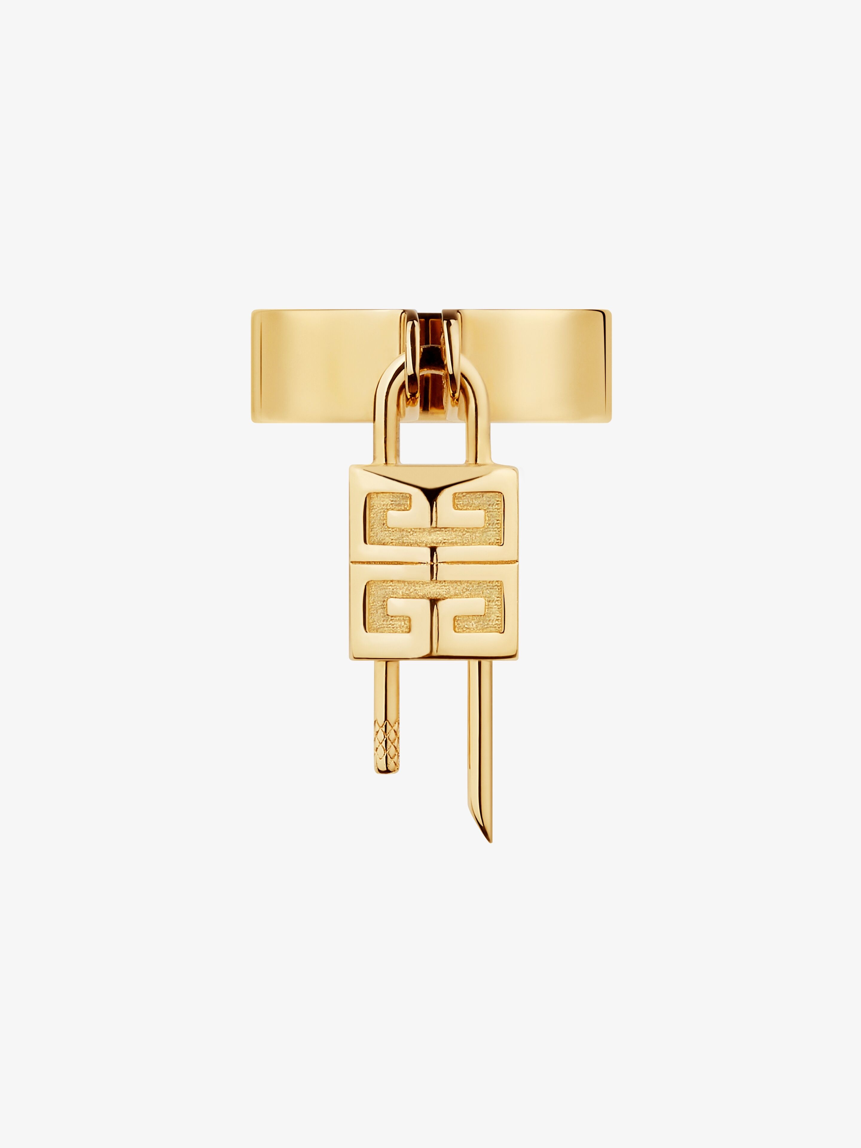 Givenchy Women's Mini Lock Ring In Metal In Golden Yellow