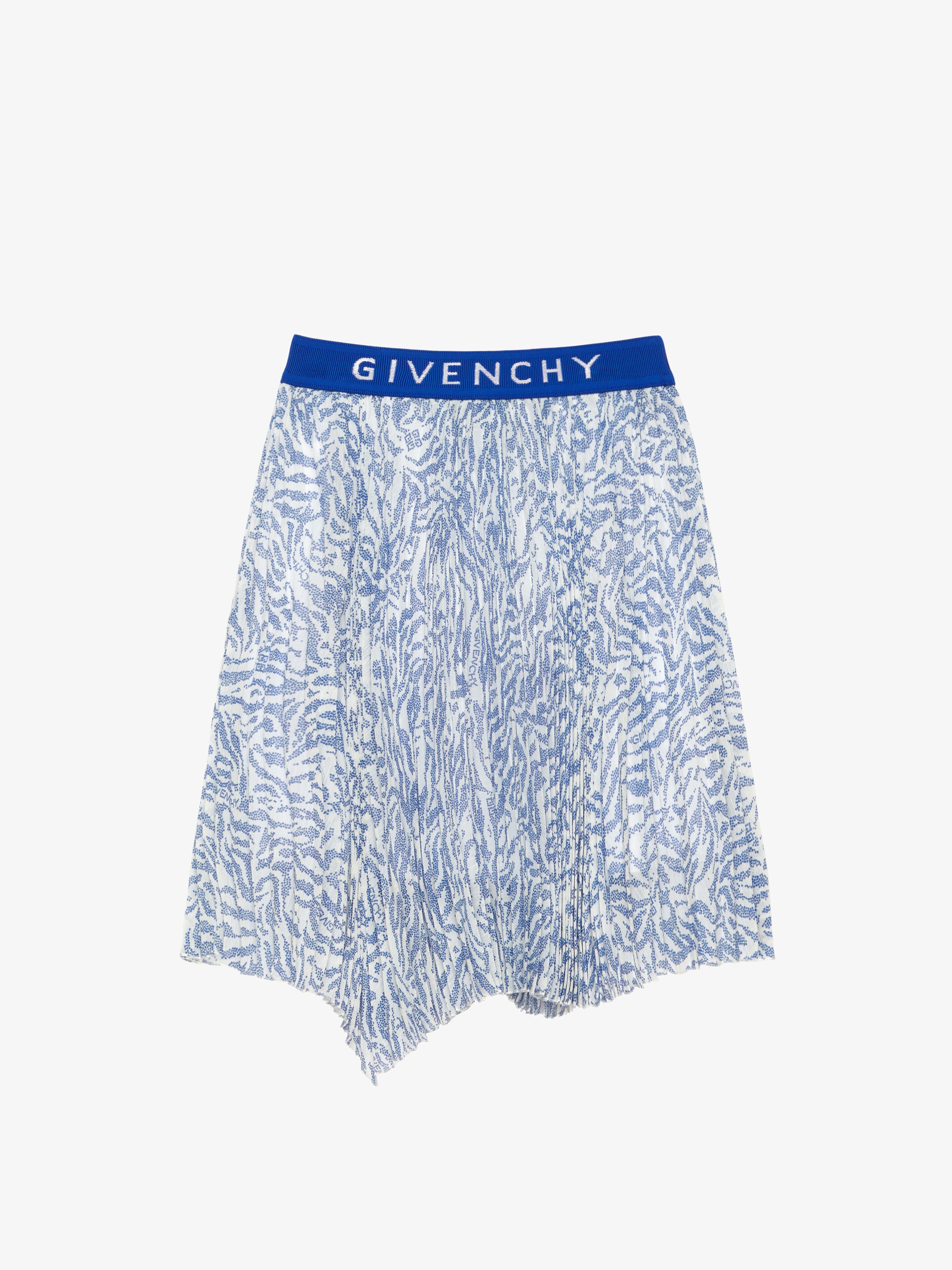 Givenchy - Asymmetrical Skirt In Zebra Veil - White - unisex - Size: 8A
