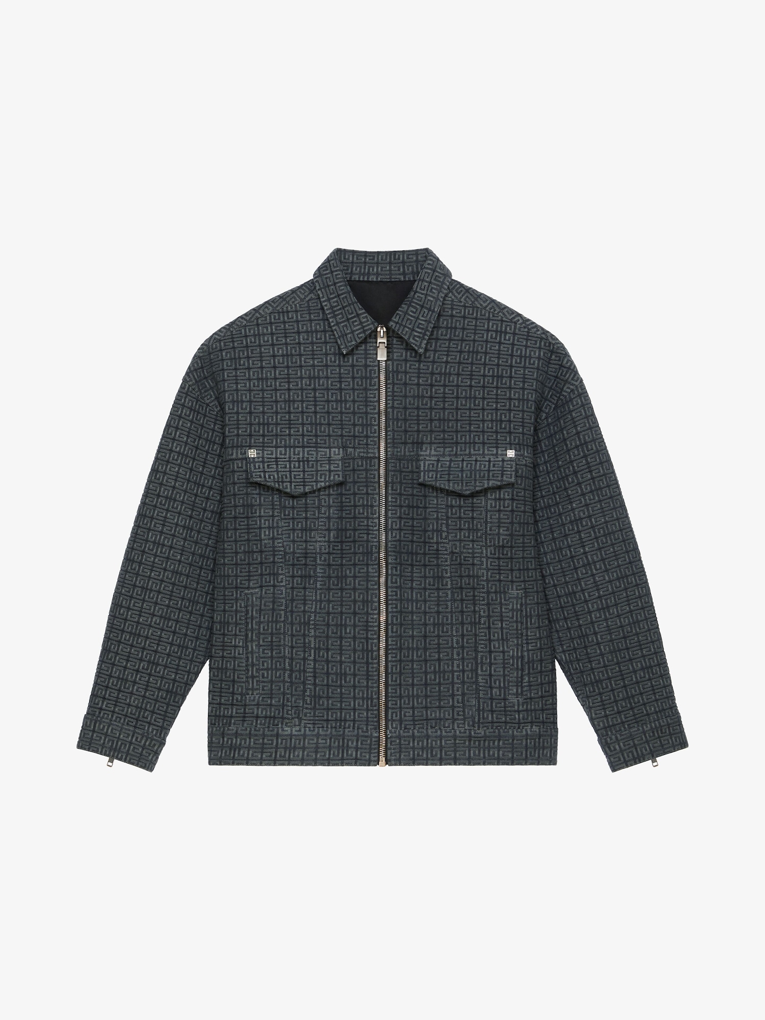 Oversized jacket in 4G denim - charcoal | Givenchy US