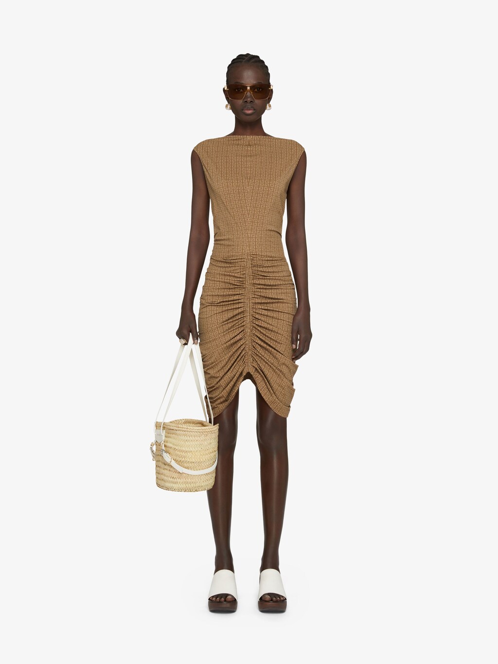 undefined | Ruched dress in 4G jersey