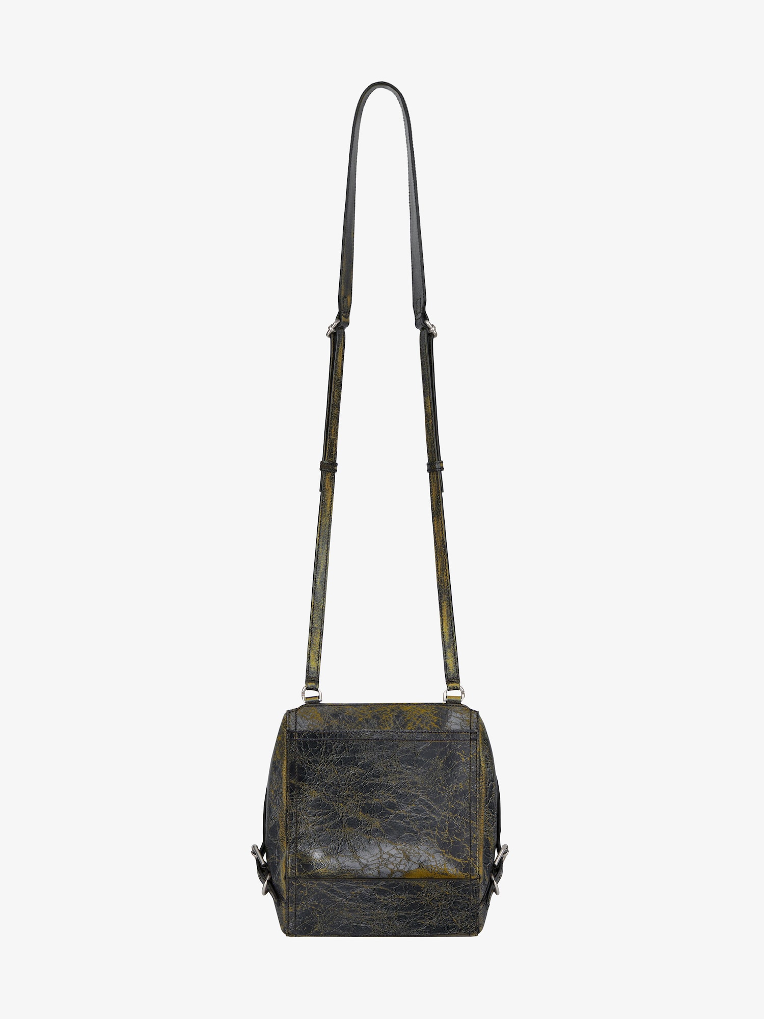 パンドラ スモール クラックドレザー - ブラック/イエロー | GIVENCHY JP 